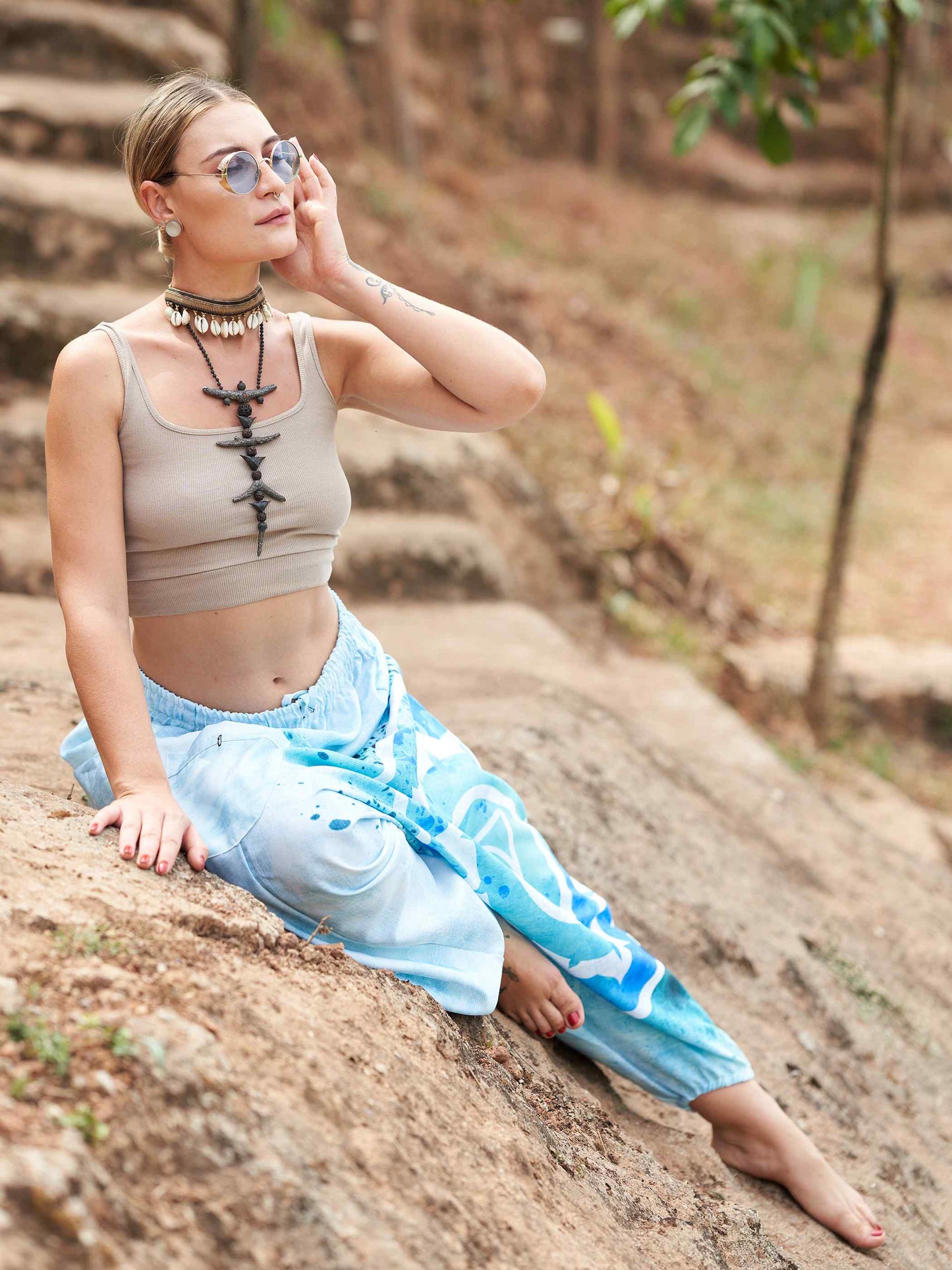 Buy Women's Spiritual Feel Afghani Baggy Balloon Aladdin Harem Pant For Travel Yoga Dance