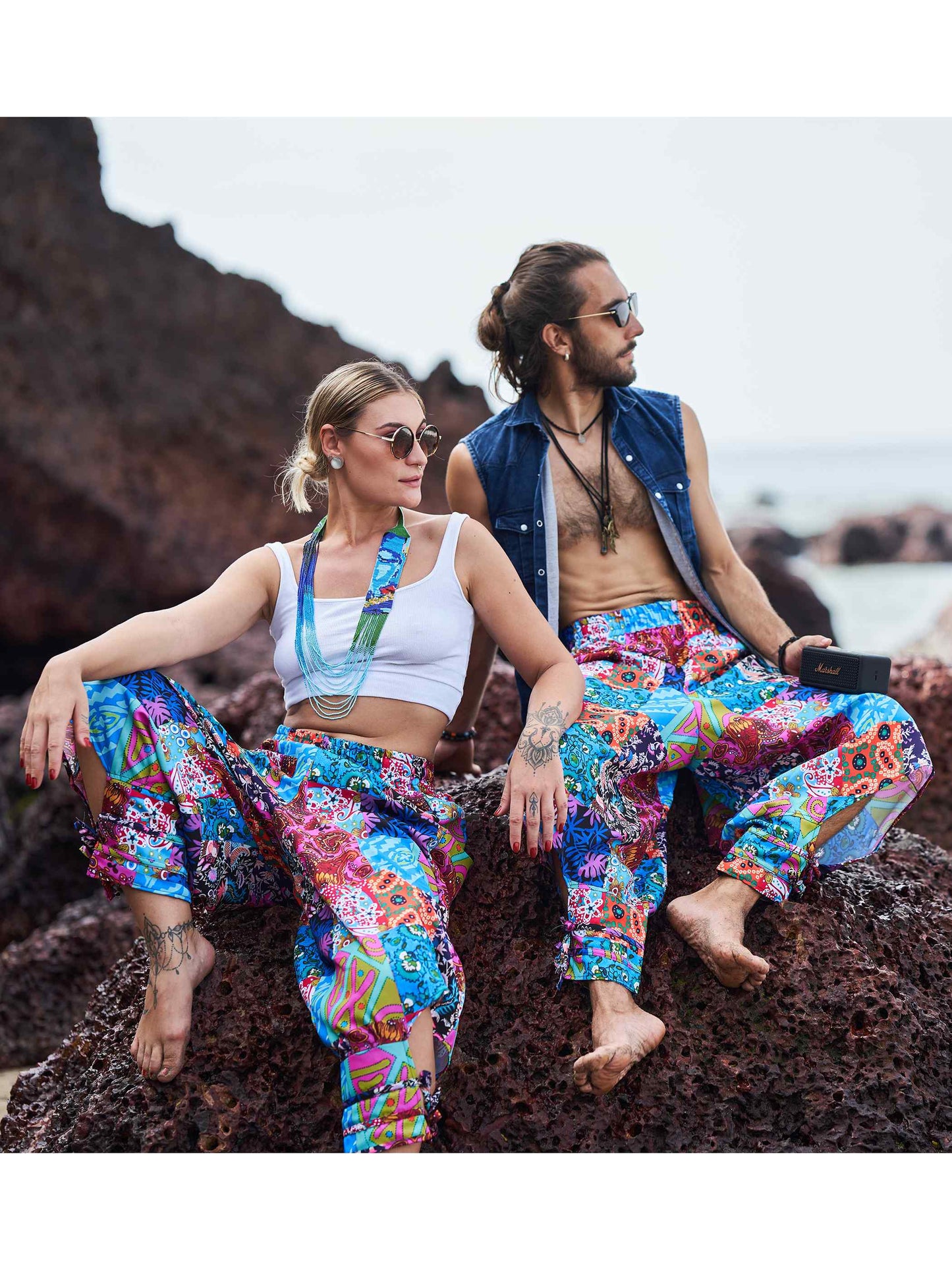 Buy Women's Floral Mandala Afghani Bohemian Harem Pants For Dance Travel Yoga