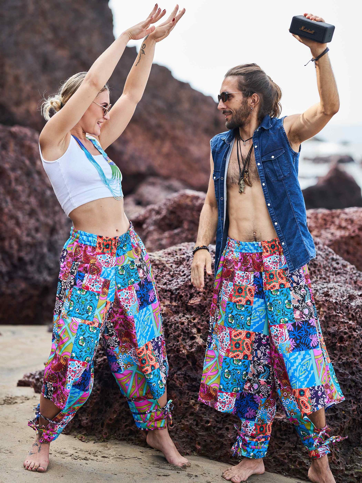 Buy Men's Floral Mandala Afghani Bohemian Harem Pants For Dance Travel Yoga