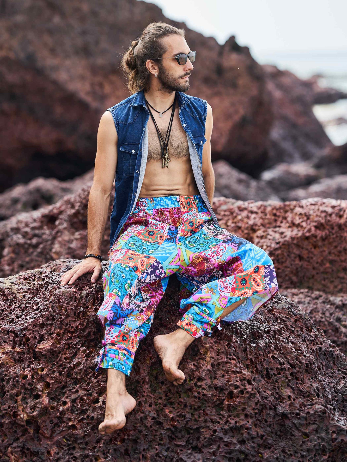 Buy Men's Floral Mandala Afghani Bohemian Harem Pants For Dance Travel Yoga
