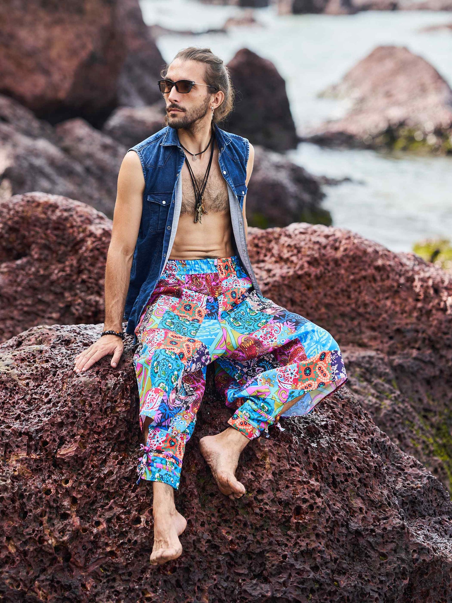 Buy Men's Floral Mandala Afghani Bohemian Harem Pants For Dance Travel Yoga