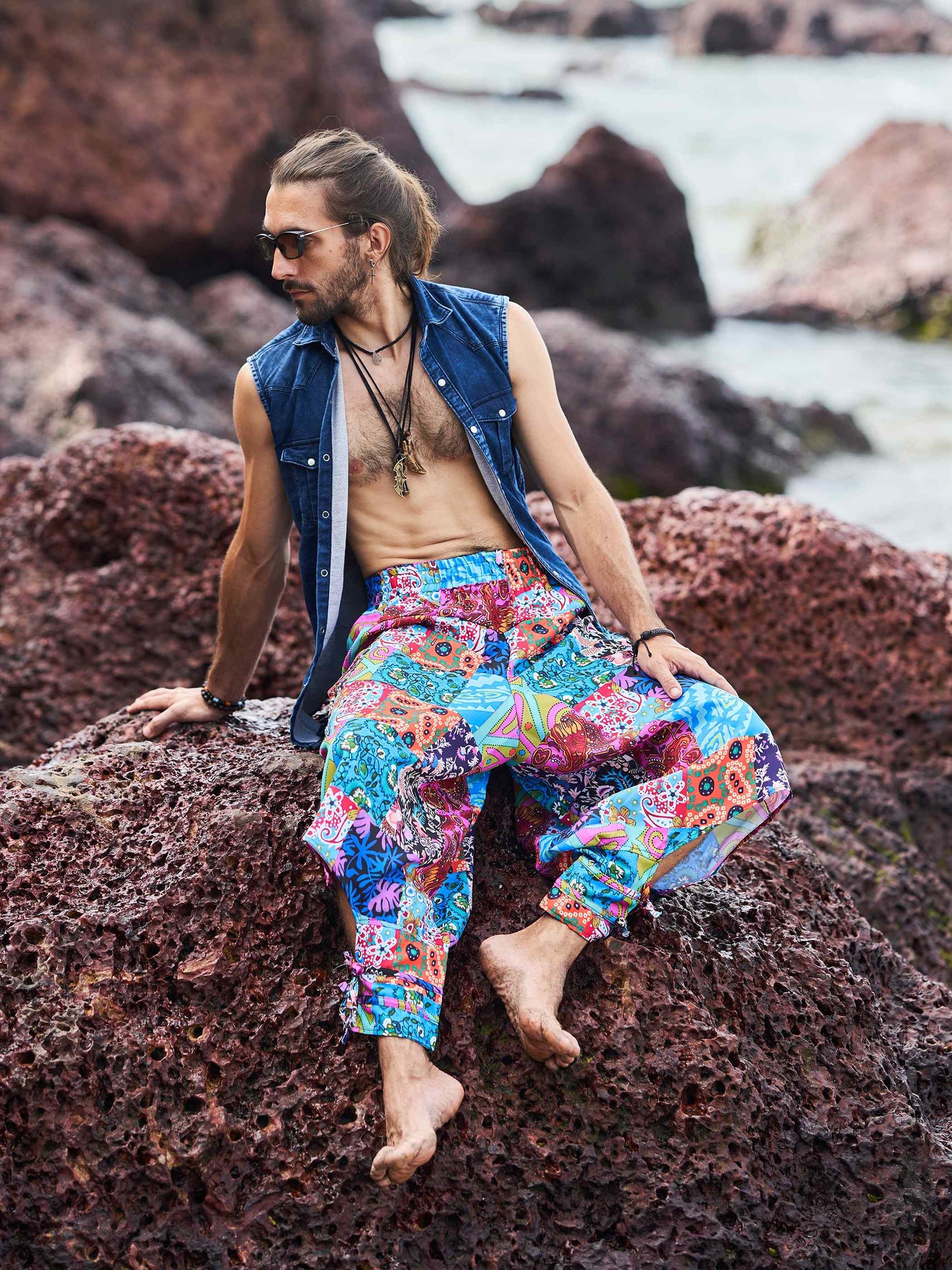 Buy Men's Floral Mandala Afghani Bohemian Harem Pants For Dance Travel Yoga