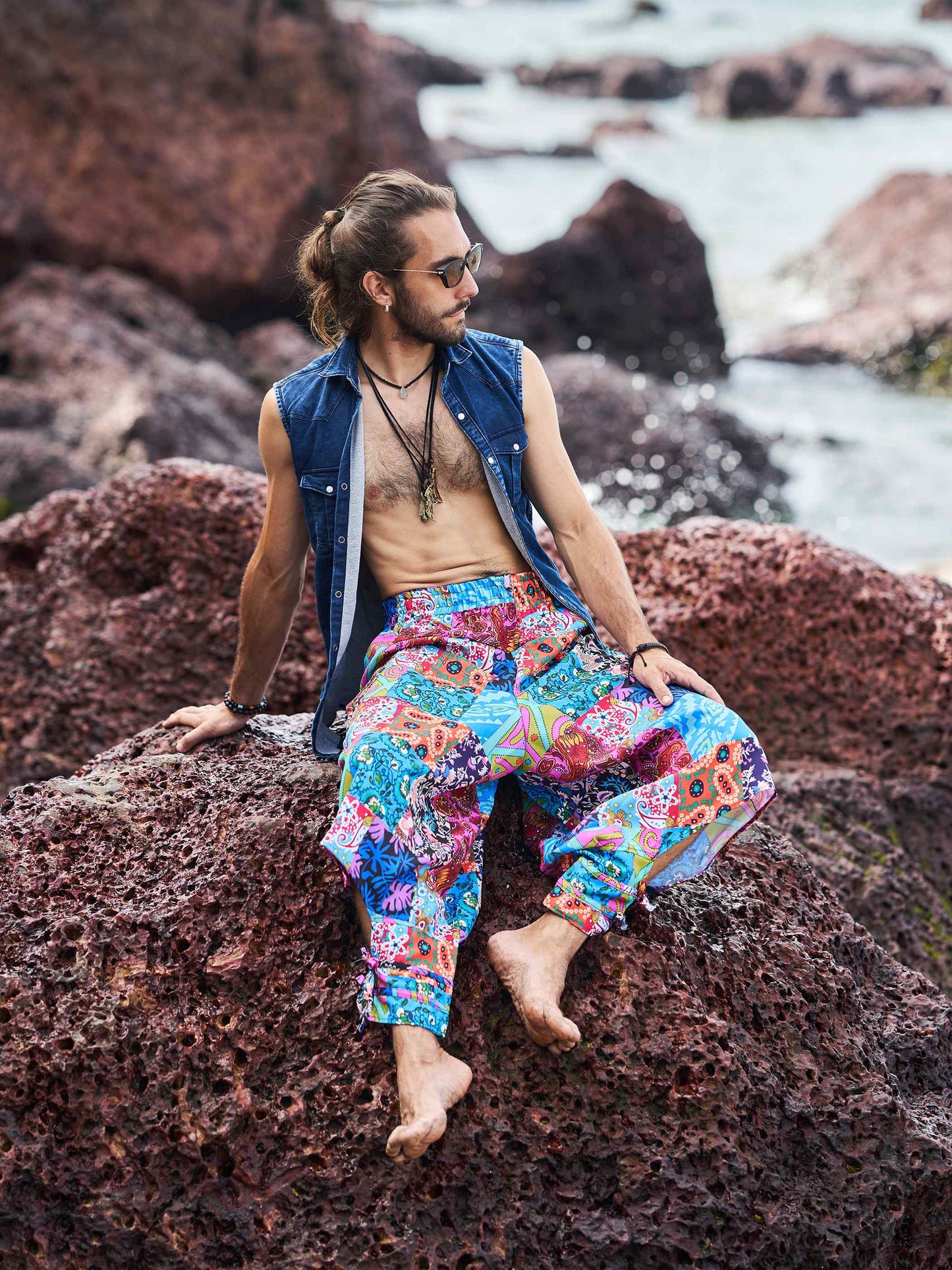 Buy Men's Floral Mandala Afghani Bohemian Harem Pants For Dance Travel Yoga