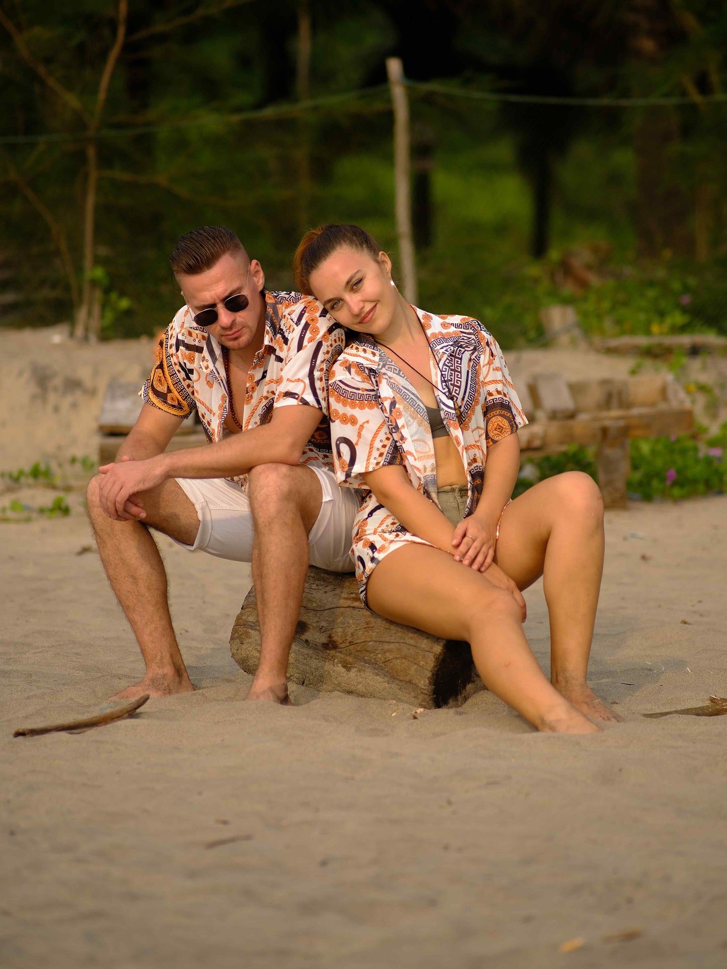 Men's Adventure Beach Inspired Printed Net Travel Shirt