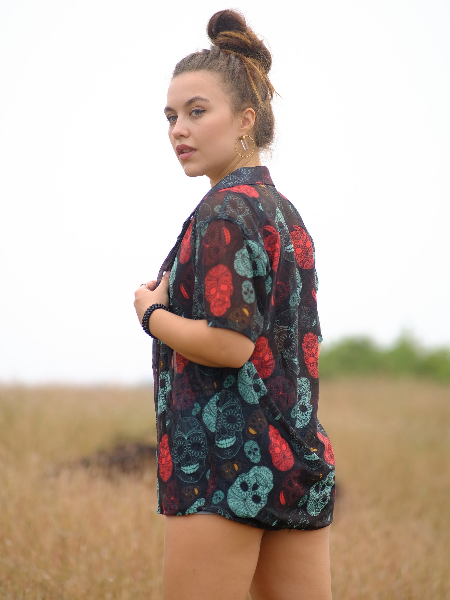 Buy Women's Boho Skull Paradise Beach Travel Shirt
