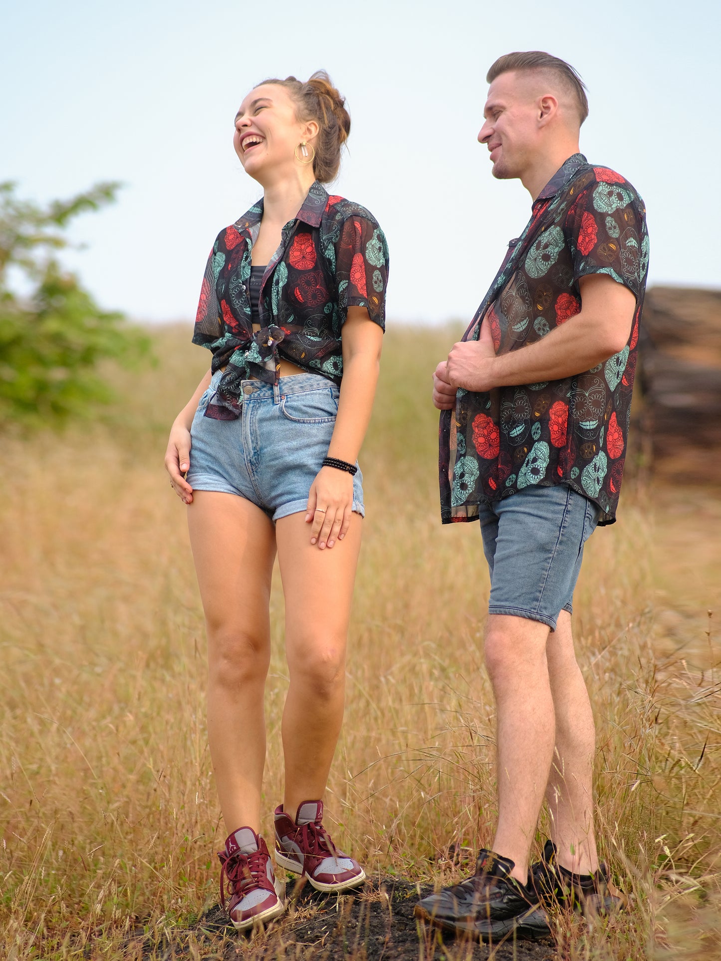 Buy Men's Boho Skull Paradise Beach Travel Shirt