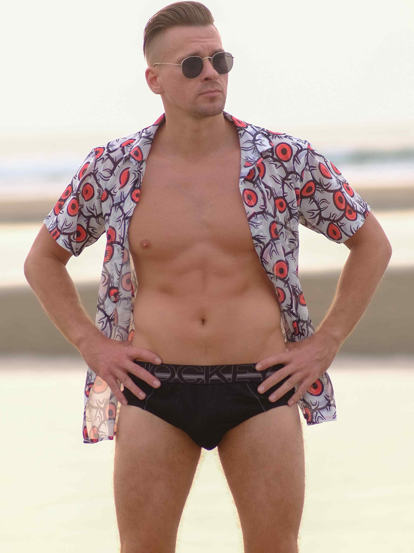 Men's Mystic Gaze Printed Travel Beach Shirt
