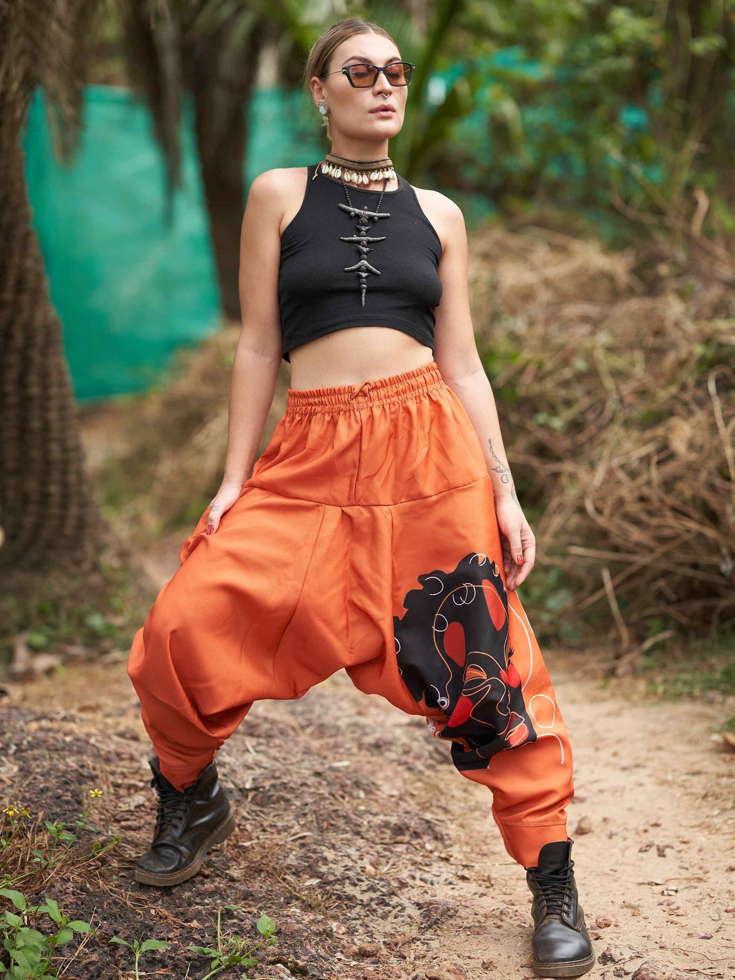 Buy Women's Tribal Print Bohemian Hippy Harem Pants For Dance Travel Yoga