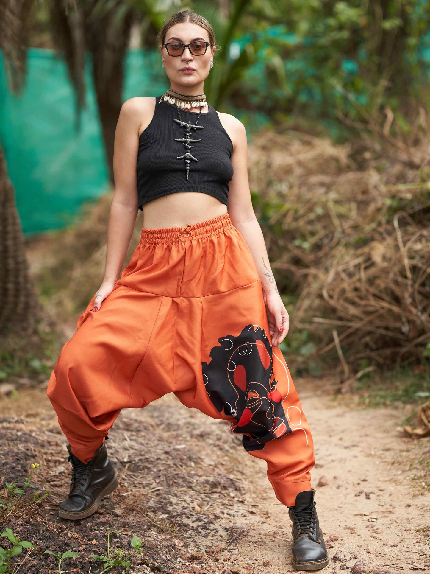 Buy Women's Tribal Print Bohemian Hippy Harem Pants For Dance Travel Yoga