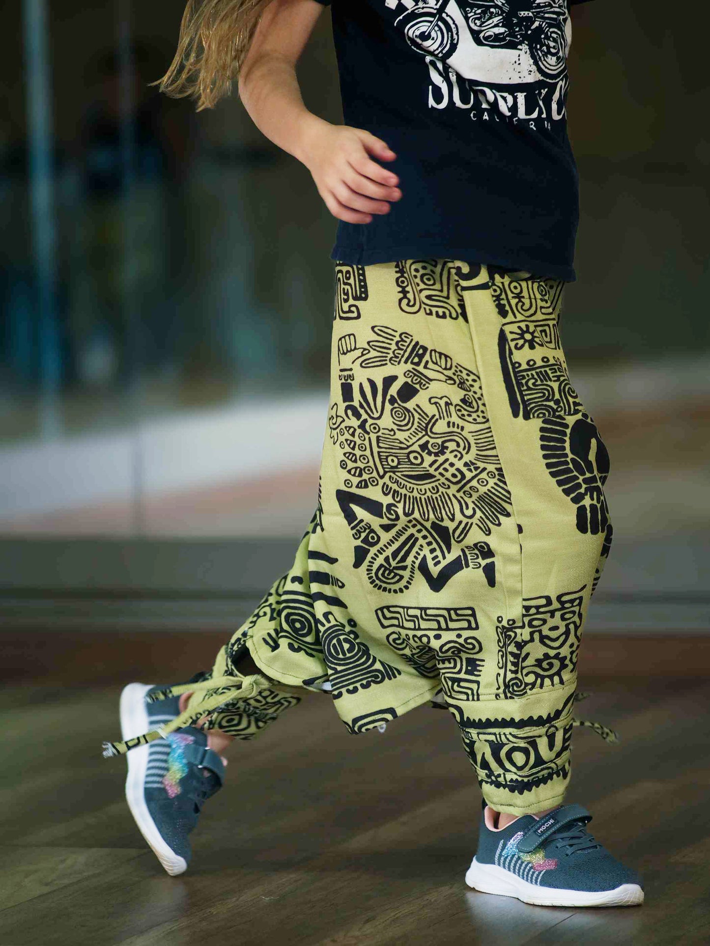 Girl's Kids Arabic Print Hippy Harem Pant For Dance