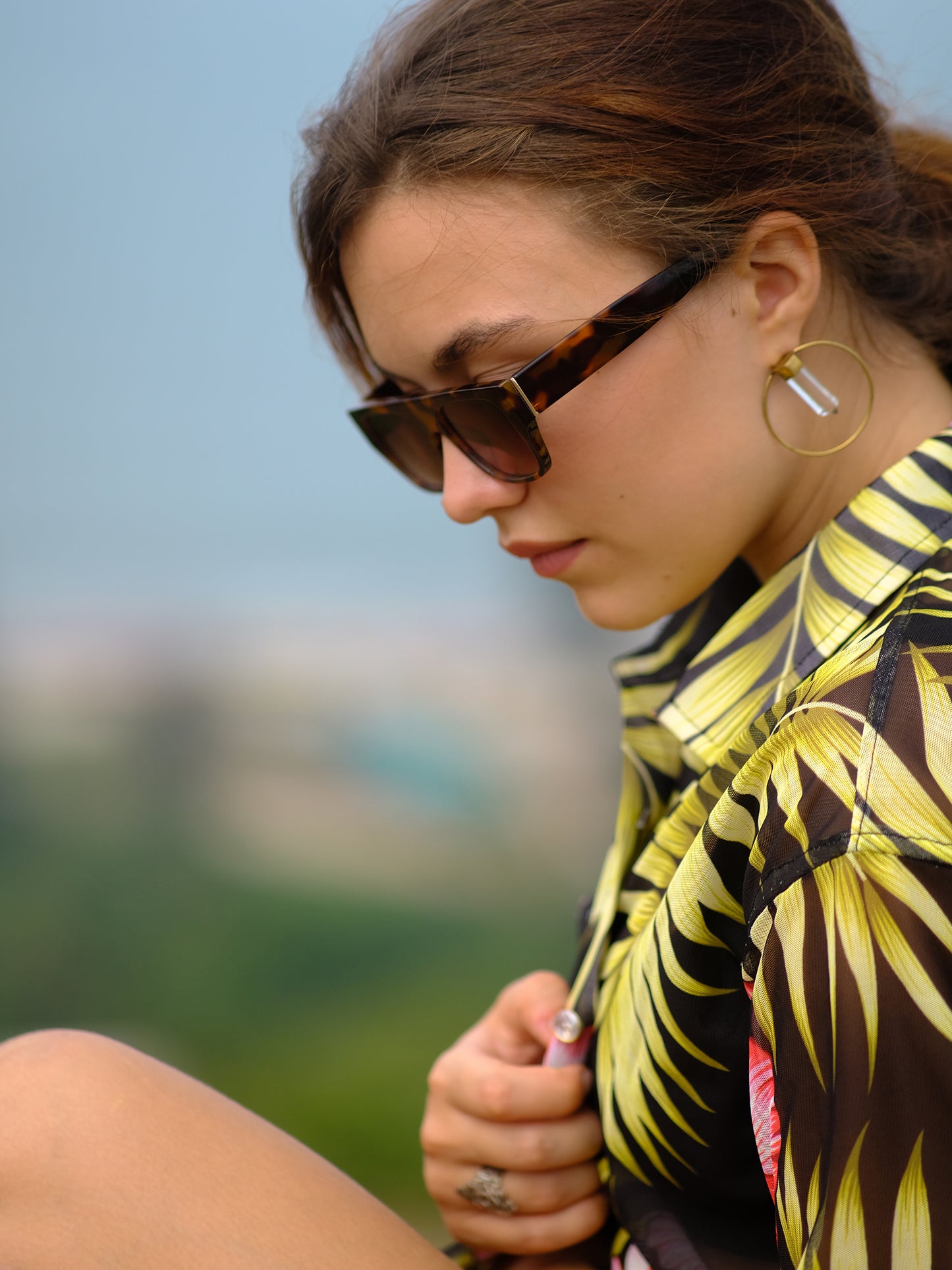 Buy Women's Tropical Floral Travel Pool Oversize Shirt