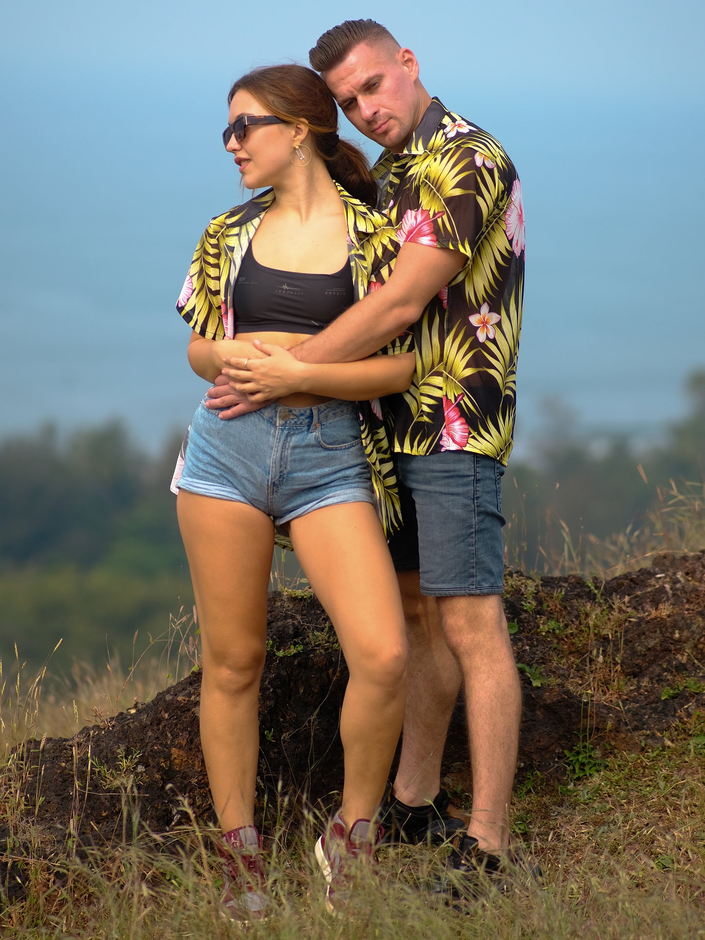 Buy Men's Tropical Floral Travel Pool Oversize Shirt