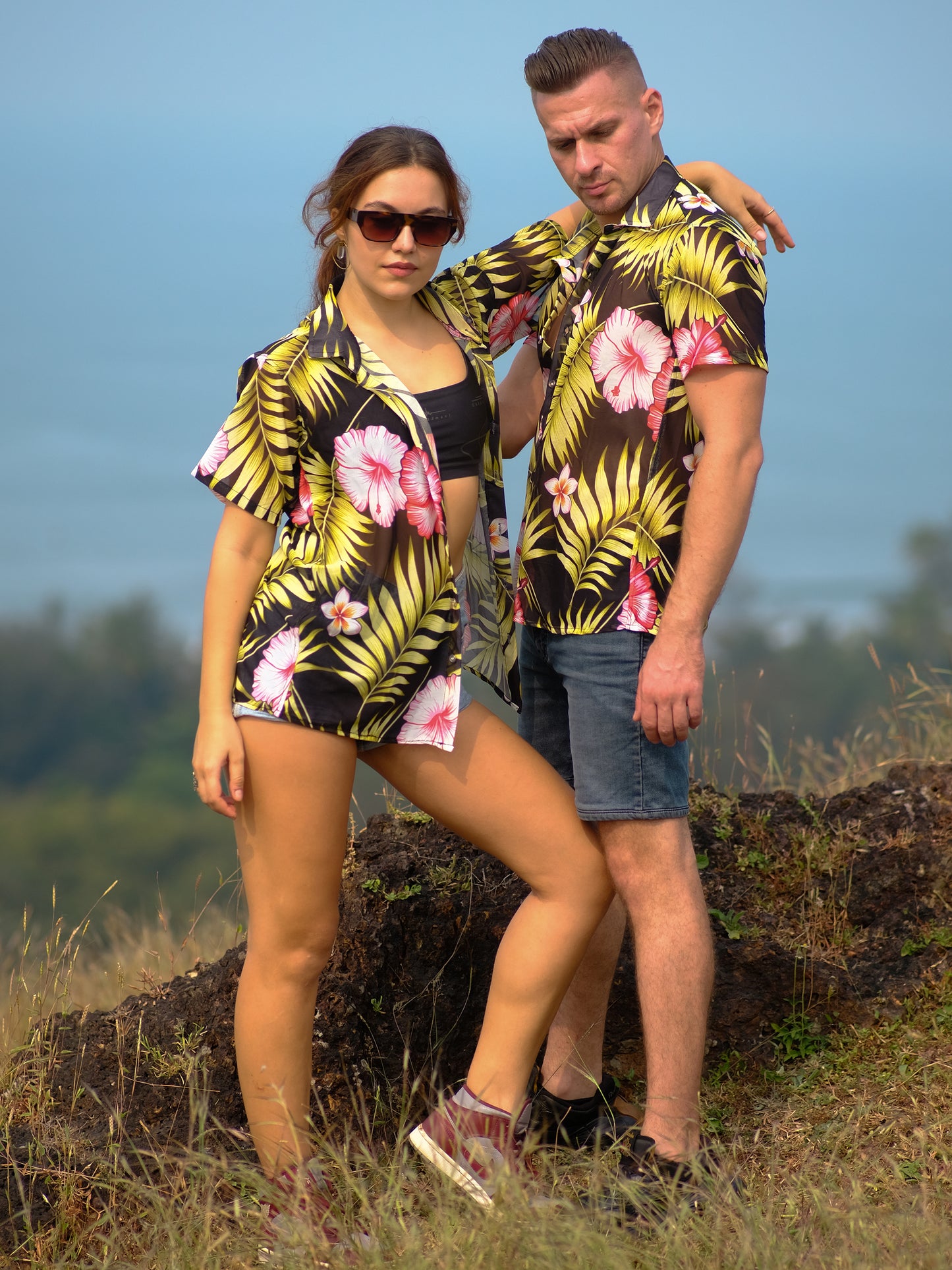 Buy Women's Tropical Floral Travel Pool Oversize Shirt