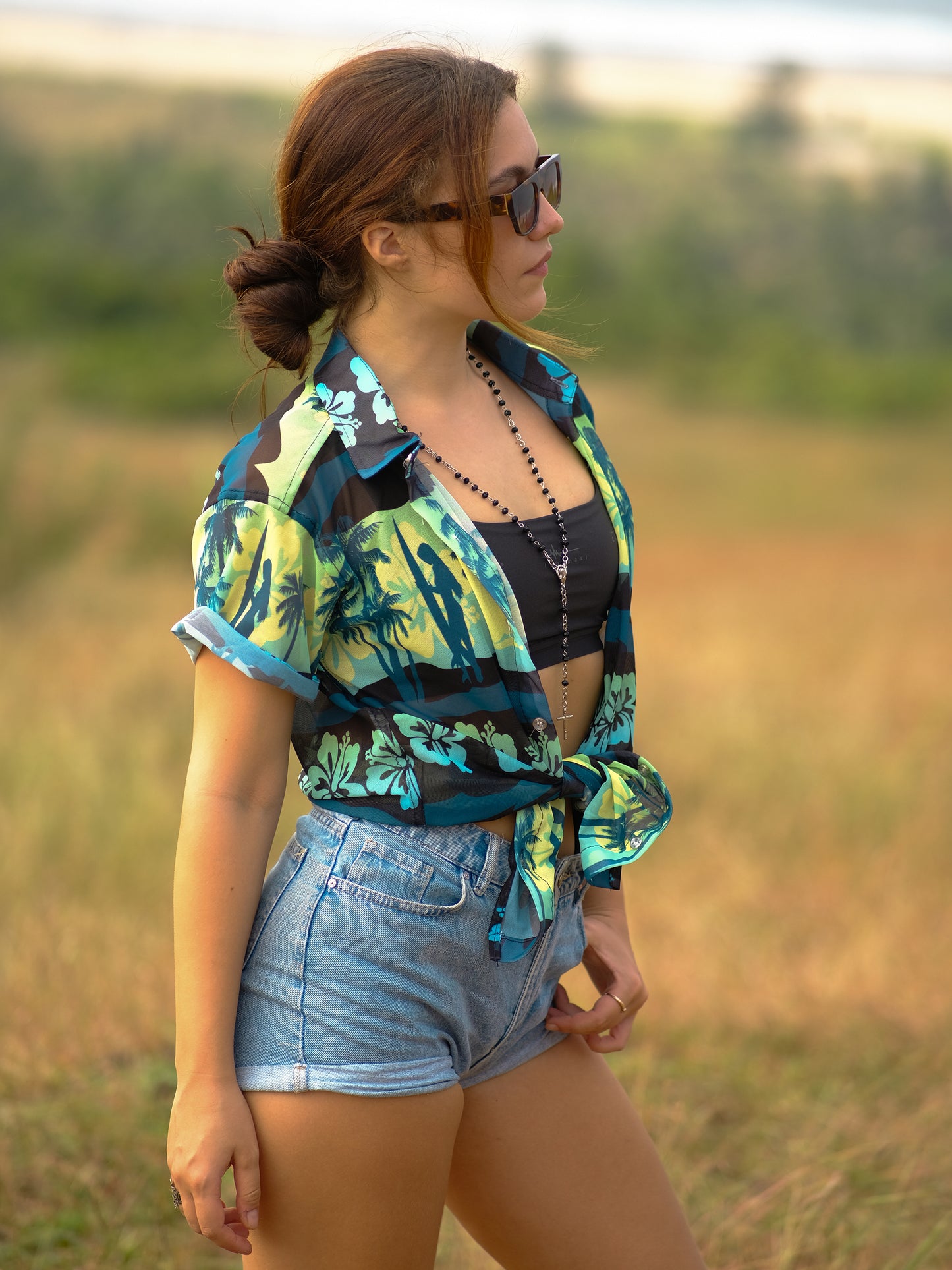 Women's Sunset Serenity Beach Travel Shirt