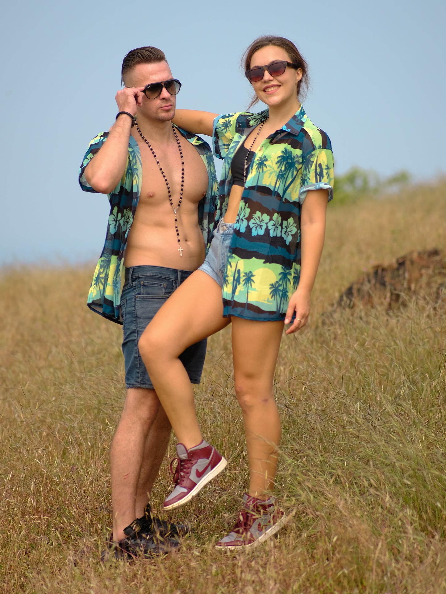 Men's Sunset Serenity Beach Travel Shirt