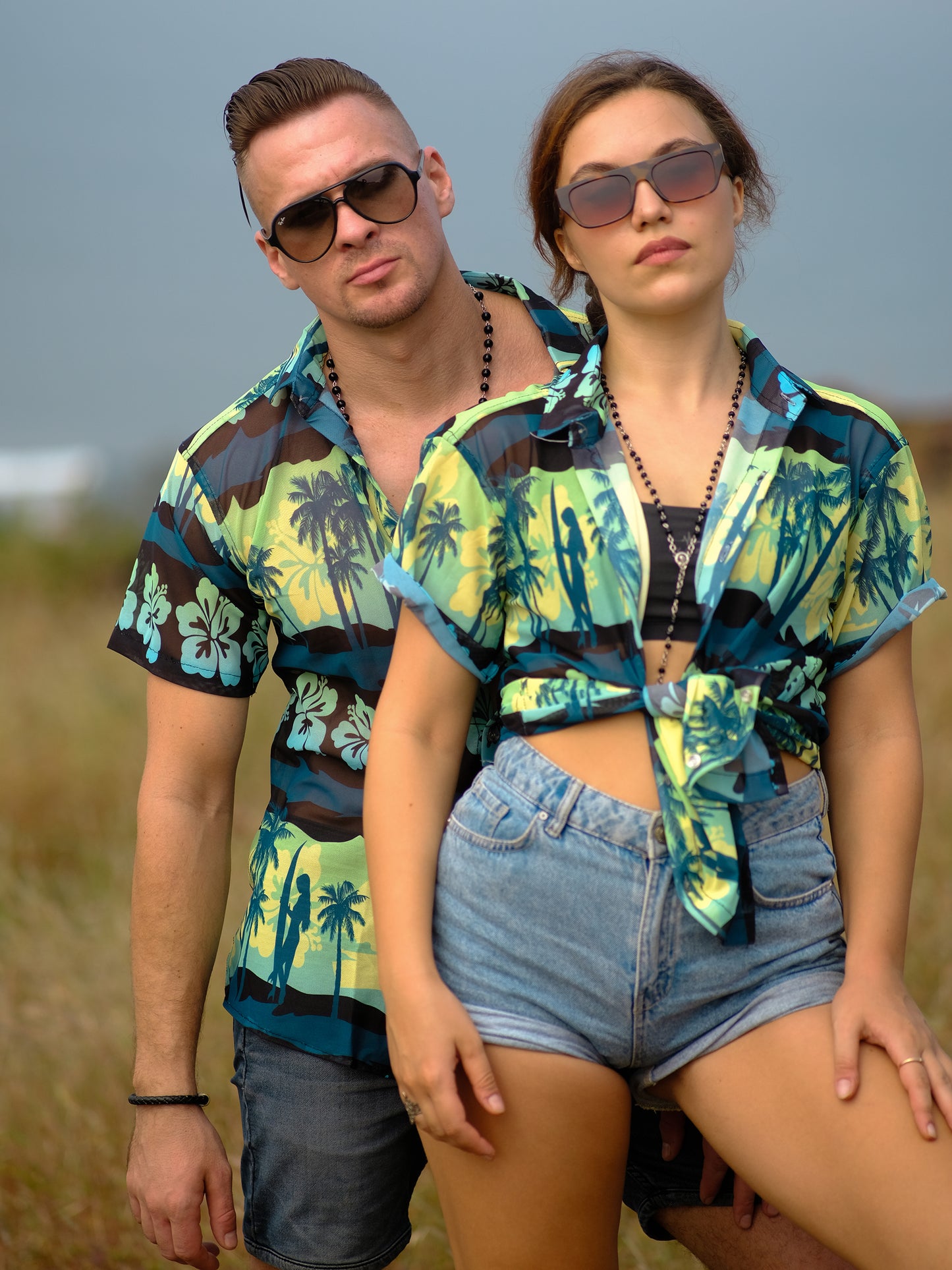 Men's Sunset Serenity Beach Travel Shirt
