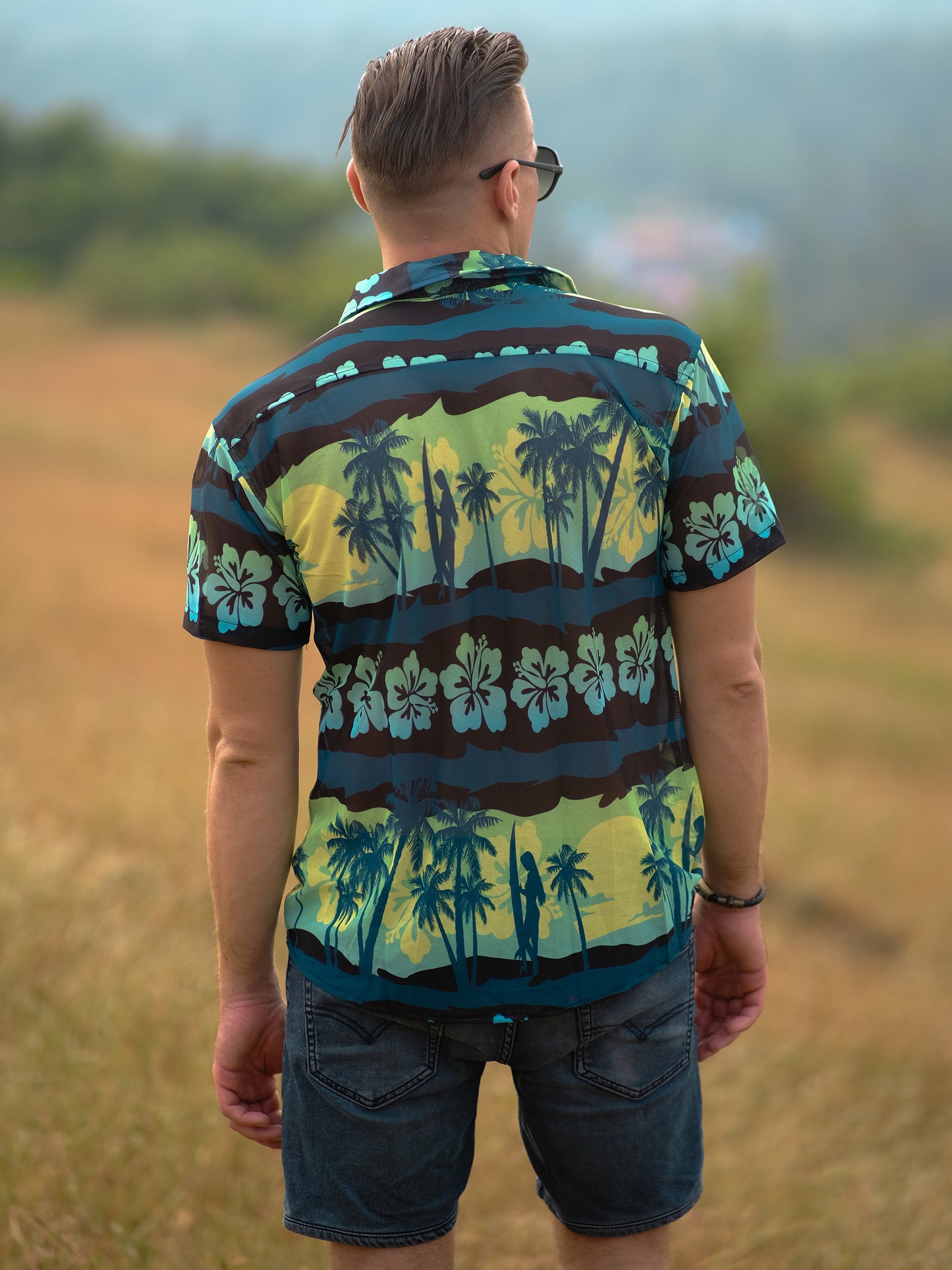 Men's Sunset Serenity Beach Travel Shirt