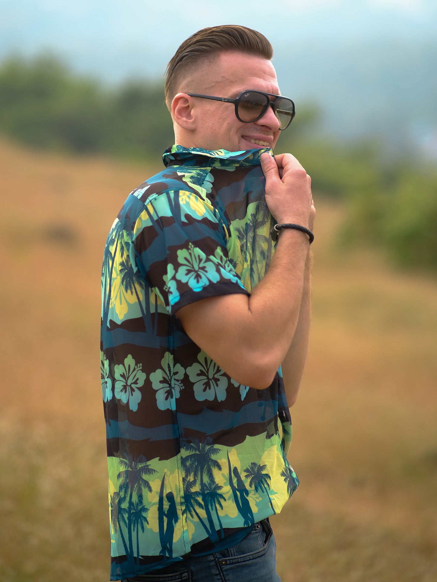 Men's Sunset Serenity Beach Travel Shirt