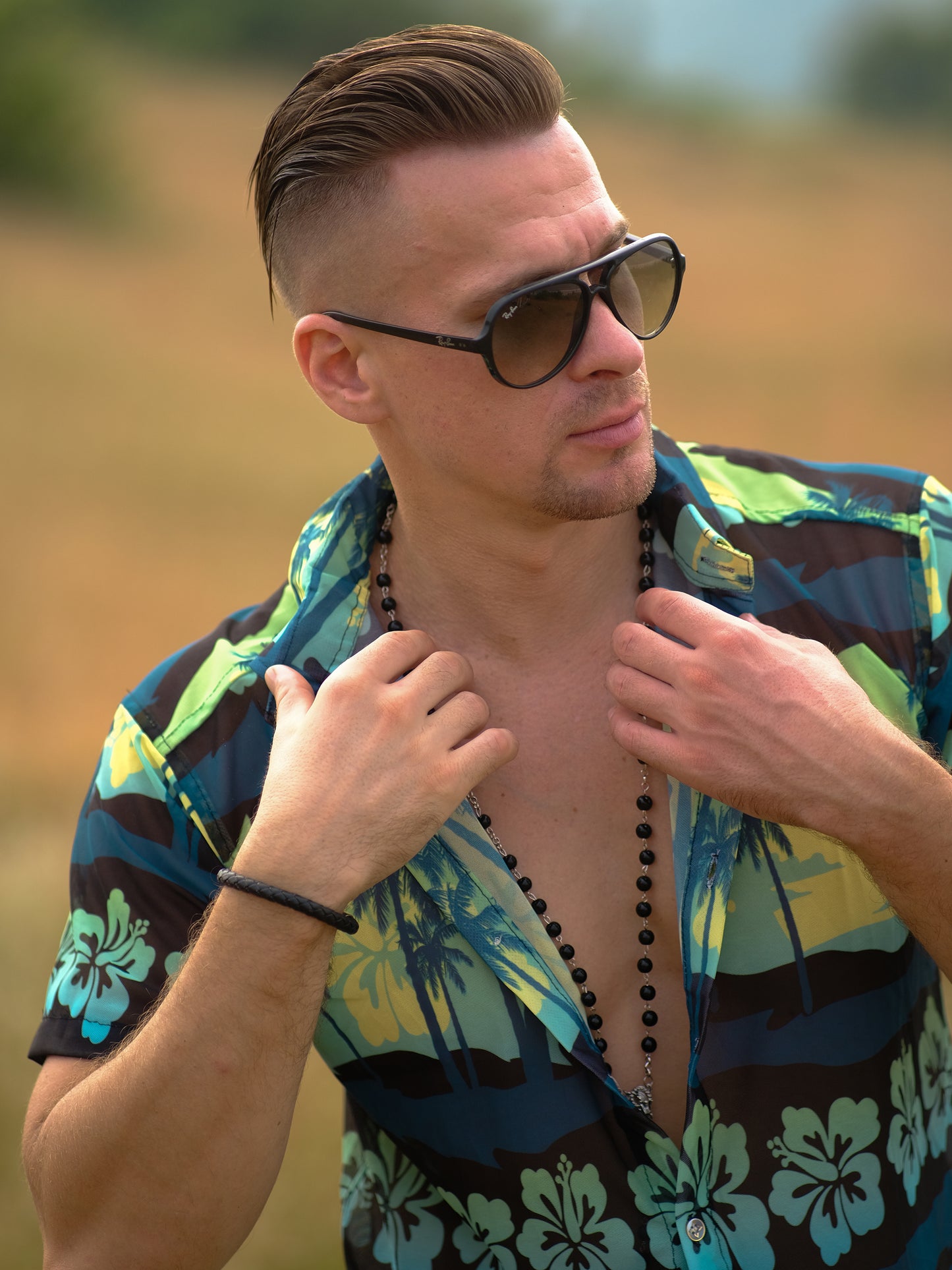 Men's Sunset Serenity Beach Travel Shirt