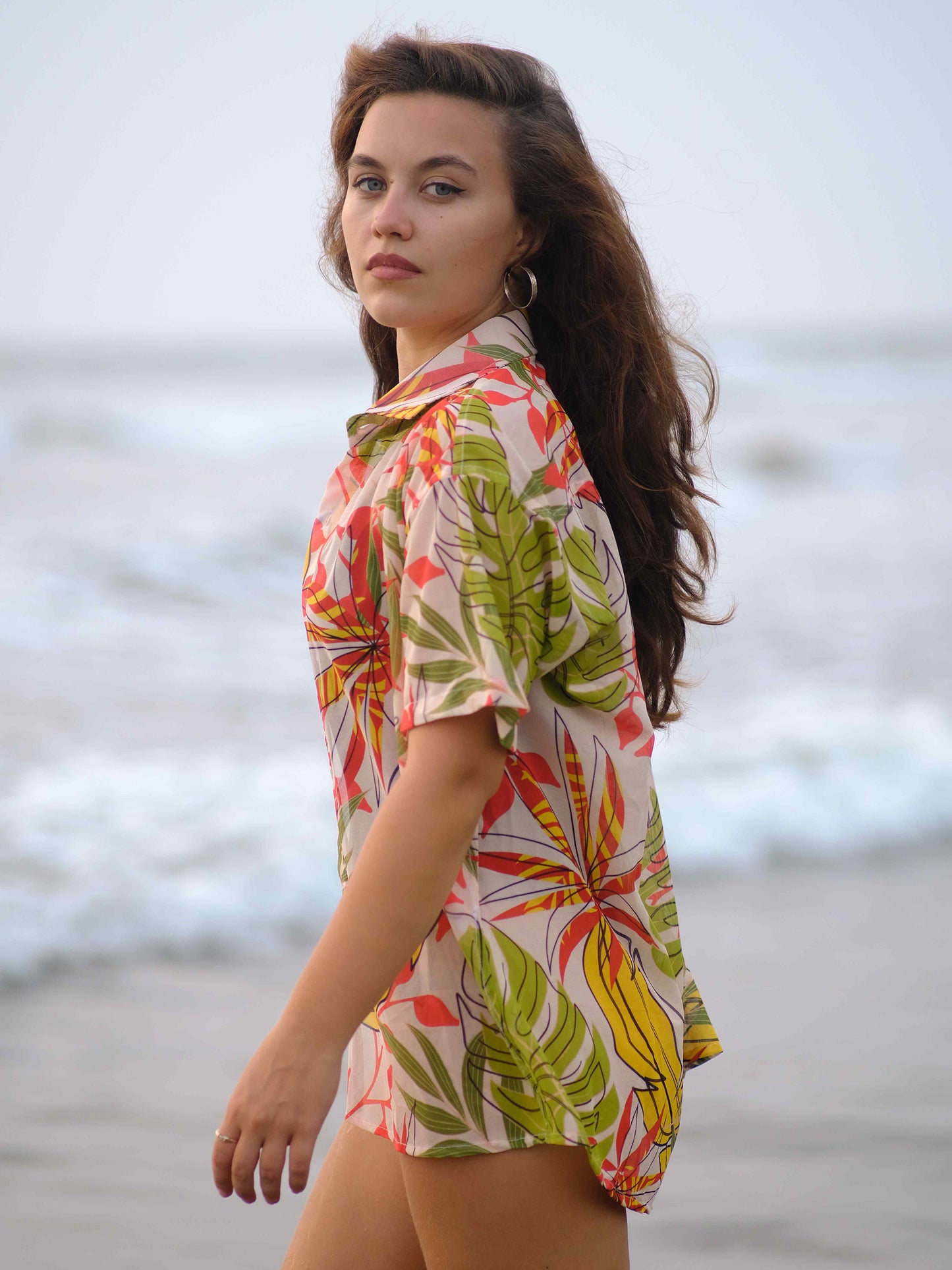 Women's Forest Inspired Printed Goa Beach Travel Shirt