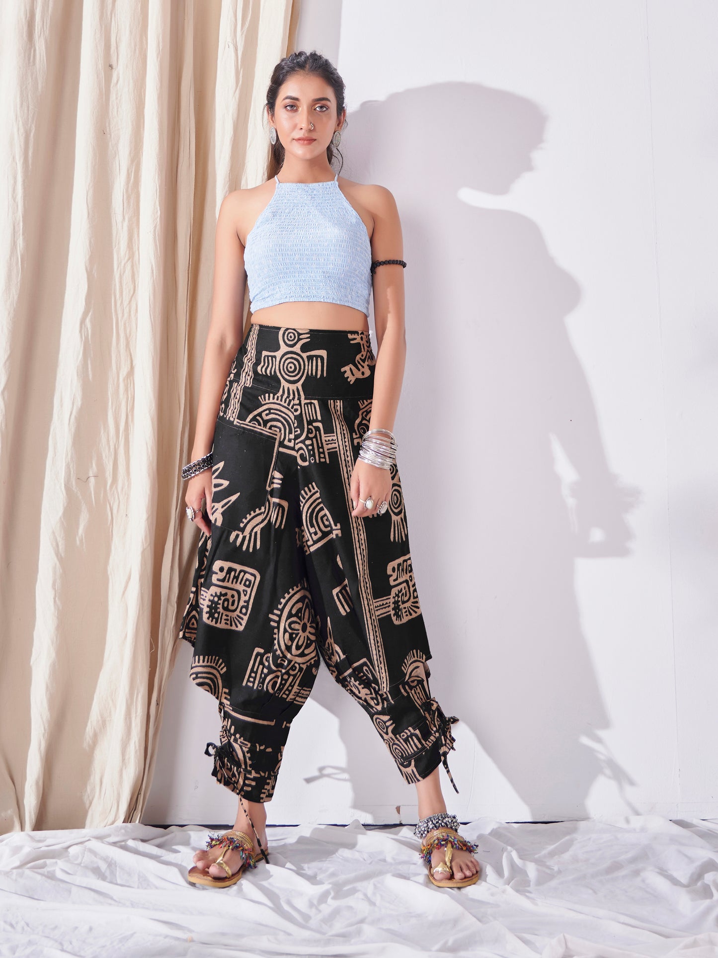 Buy Unisex Couple Baggy Gypsy Hippy Boho Harem Pants For Yoga Dance Travel