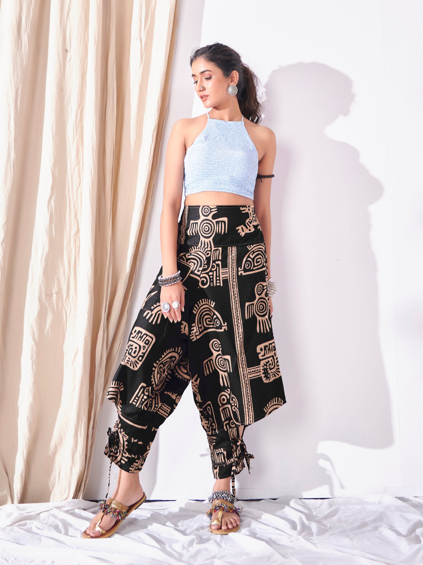 Buy Unisex Couple Baggy Gypsy Hippy Boho Harem Pants For Yoga Dance Travel