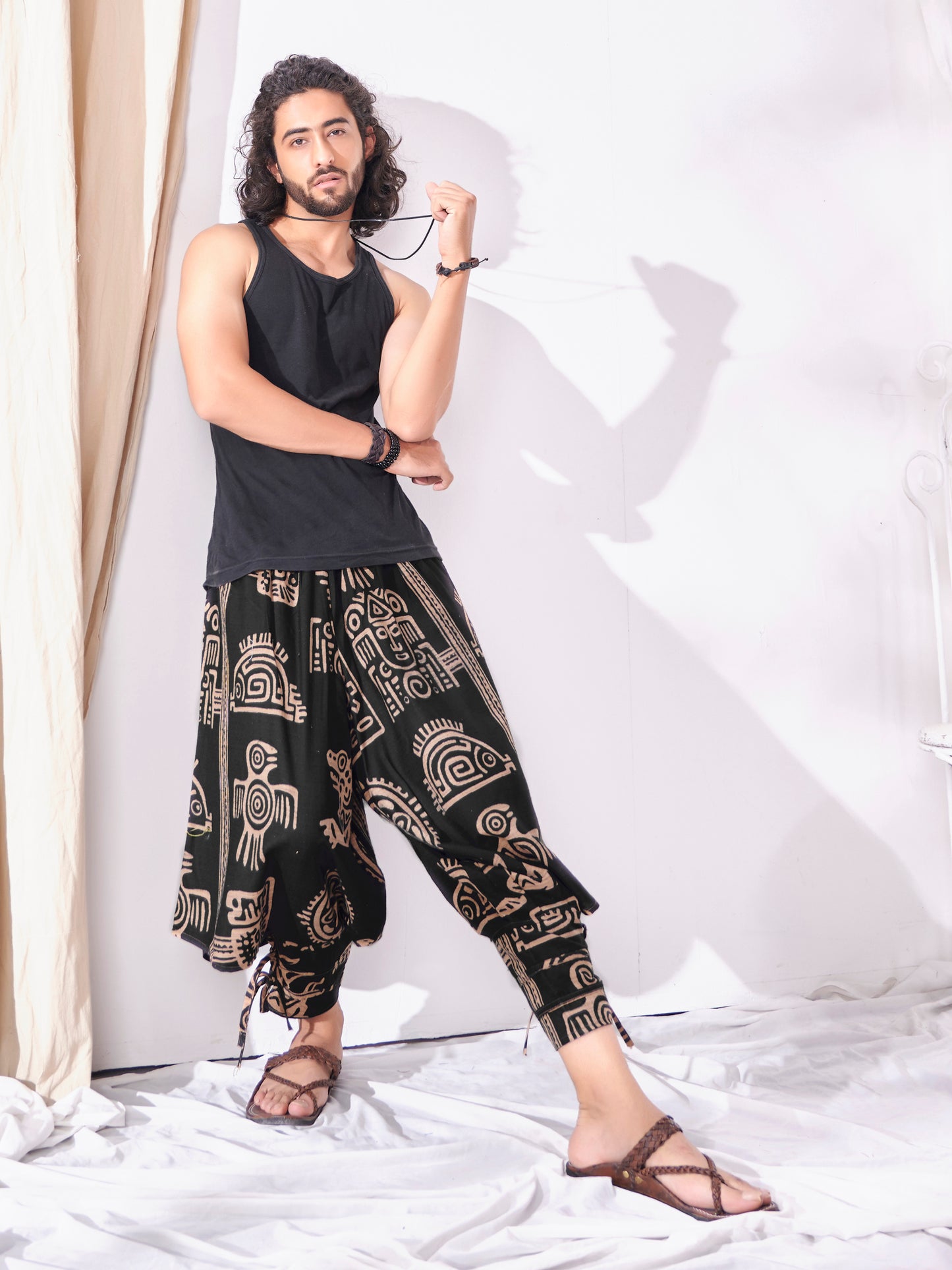 Buy Unisex Couple Baggy Gypsy Hippy Boho Harem Pants For Yoga Dance Travel