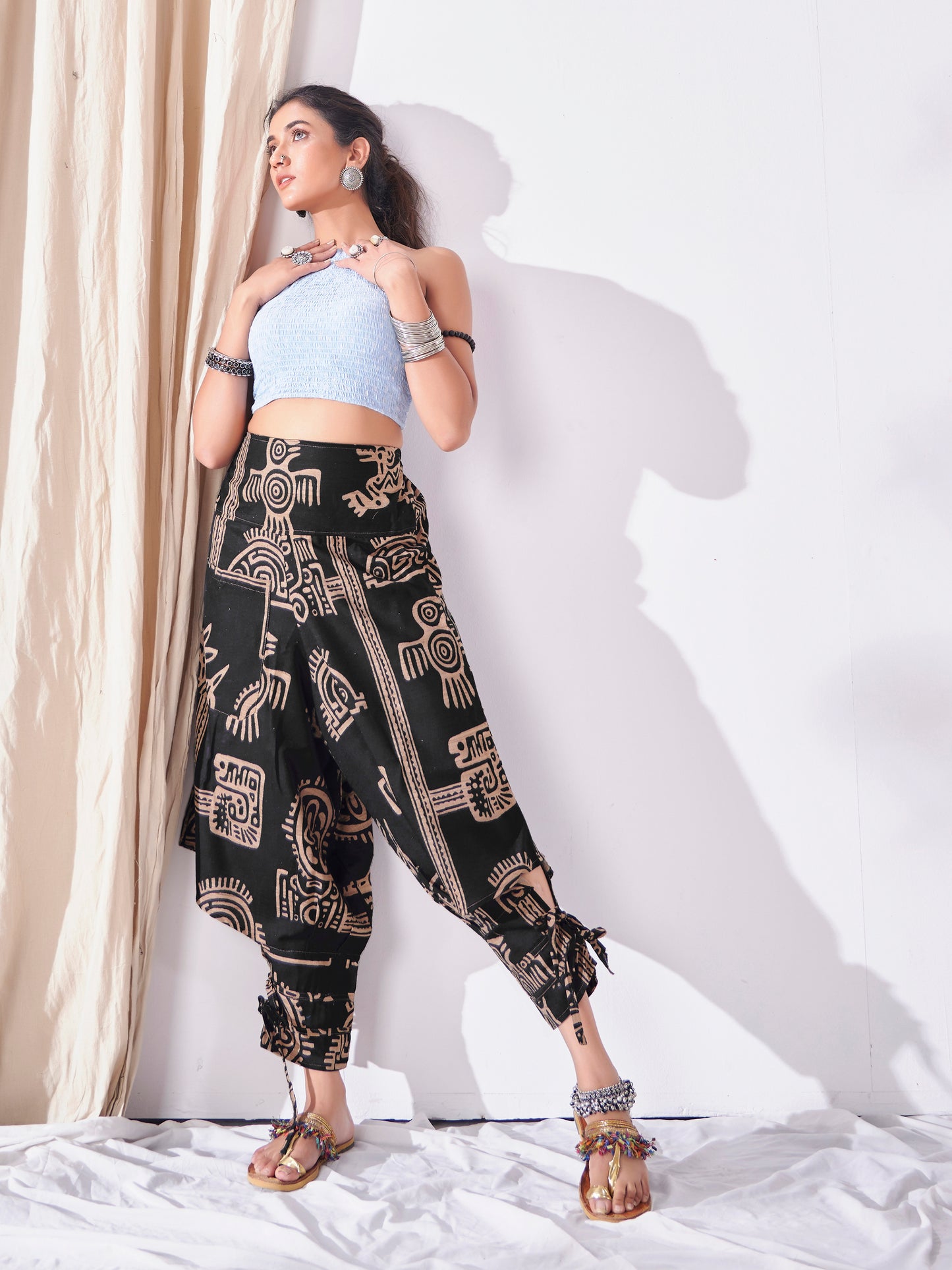 Buy Unisex Couple Baggy Gypsy Hippy Boho Harem Pants For Yoga Dance Travel