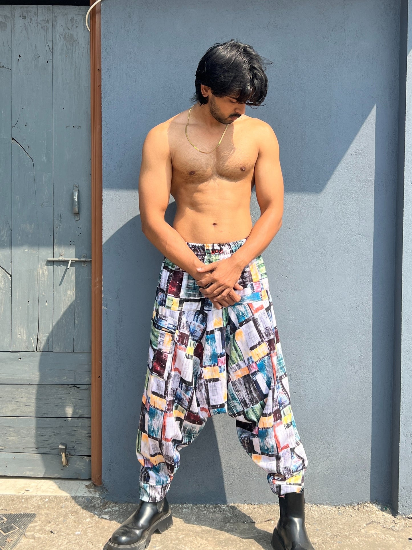 Men's Harem Pant For Yoga Dance Travel Track Geometric print