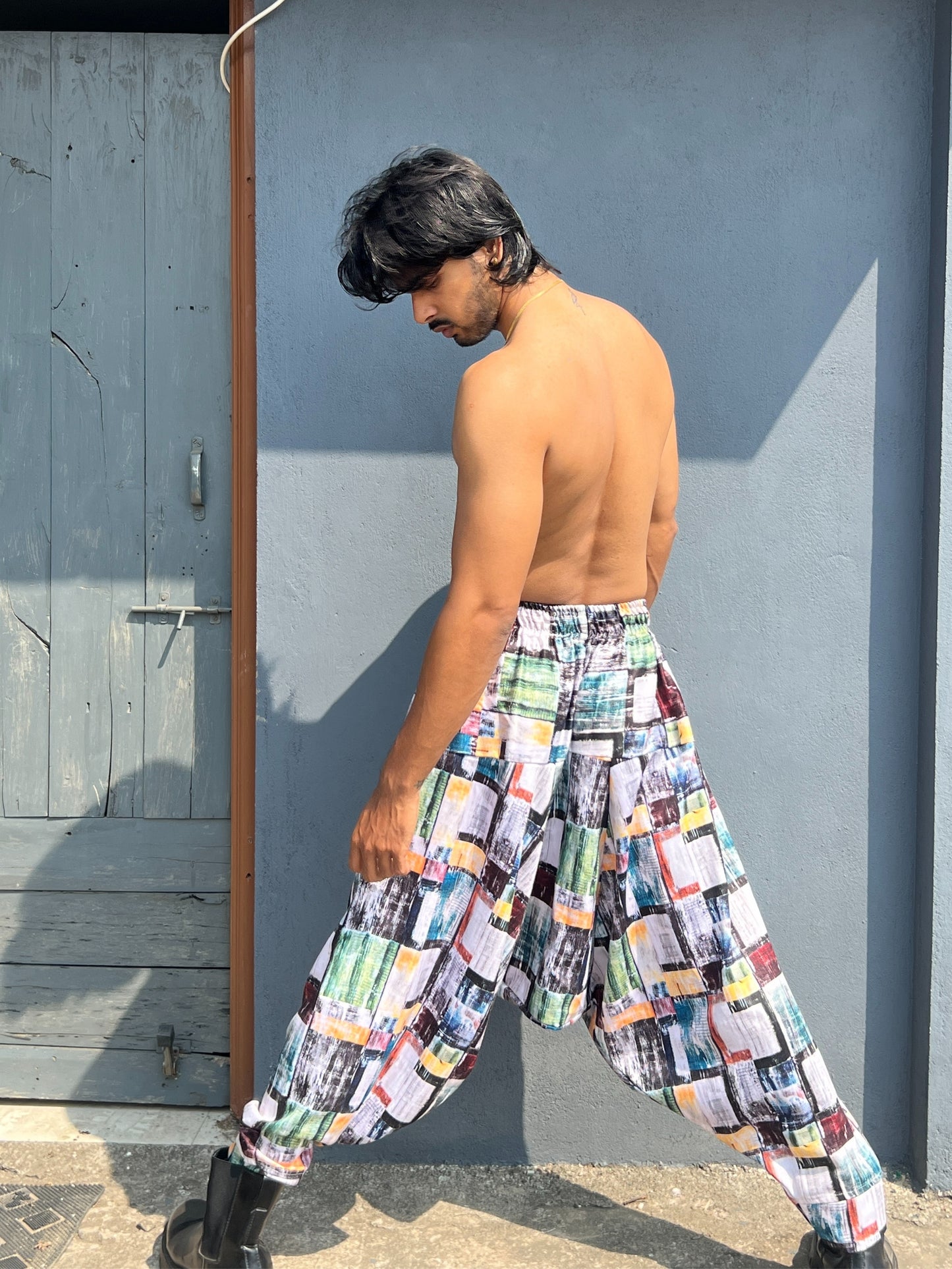 Men's Geometric print Harem Pant For Yoga Dance Travel Track