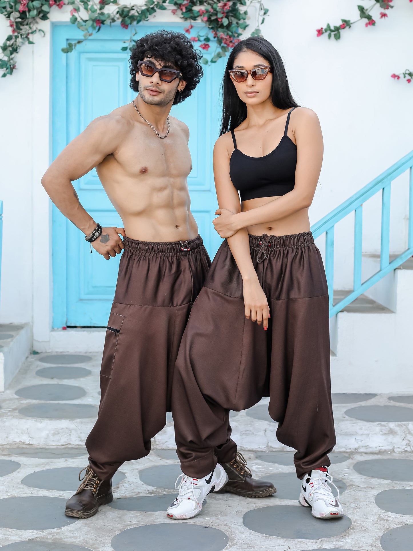 Men's Baggy Hammer Bohemian Hippy Harem Pants For Dance Travel Yoga