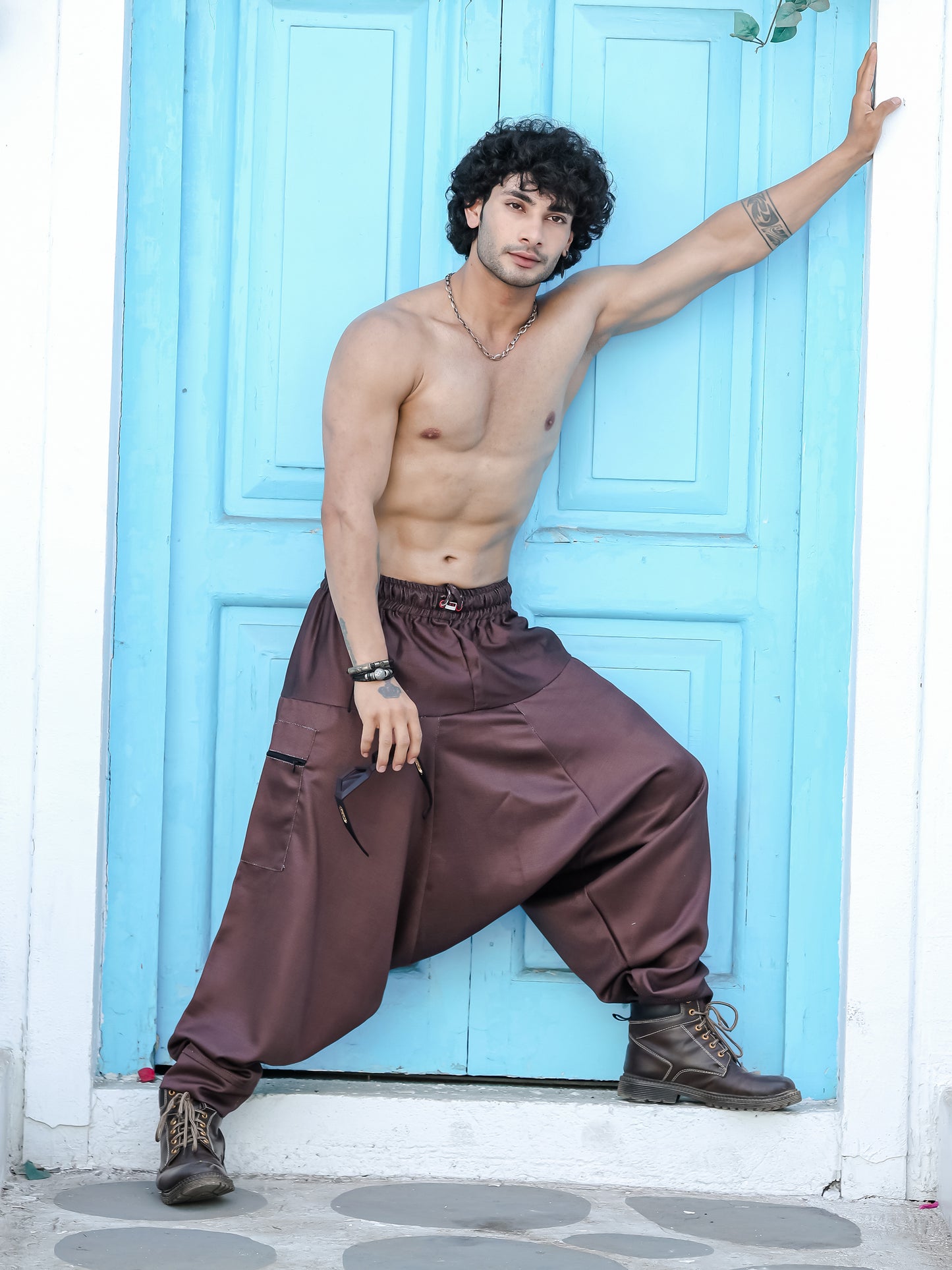 Men's Baggy Hammer Bohemian Hippy Harem Pants For Dance Travel Yoga