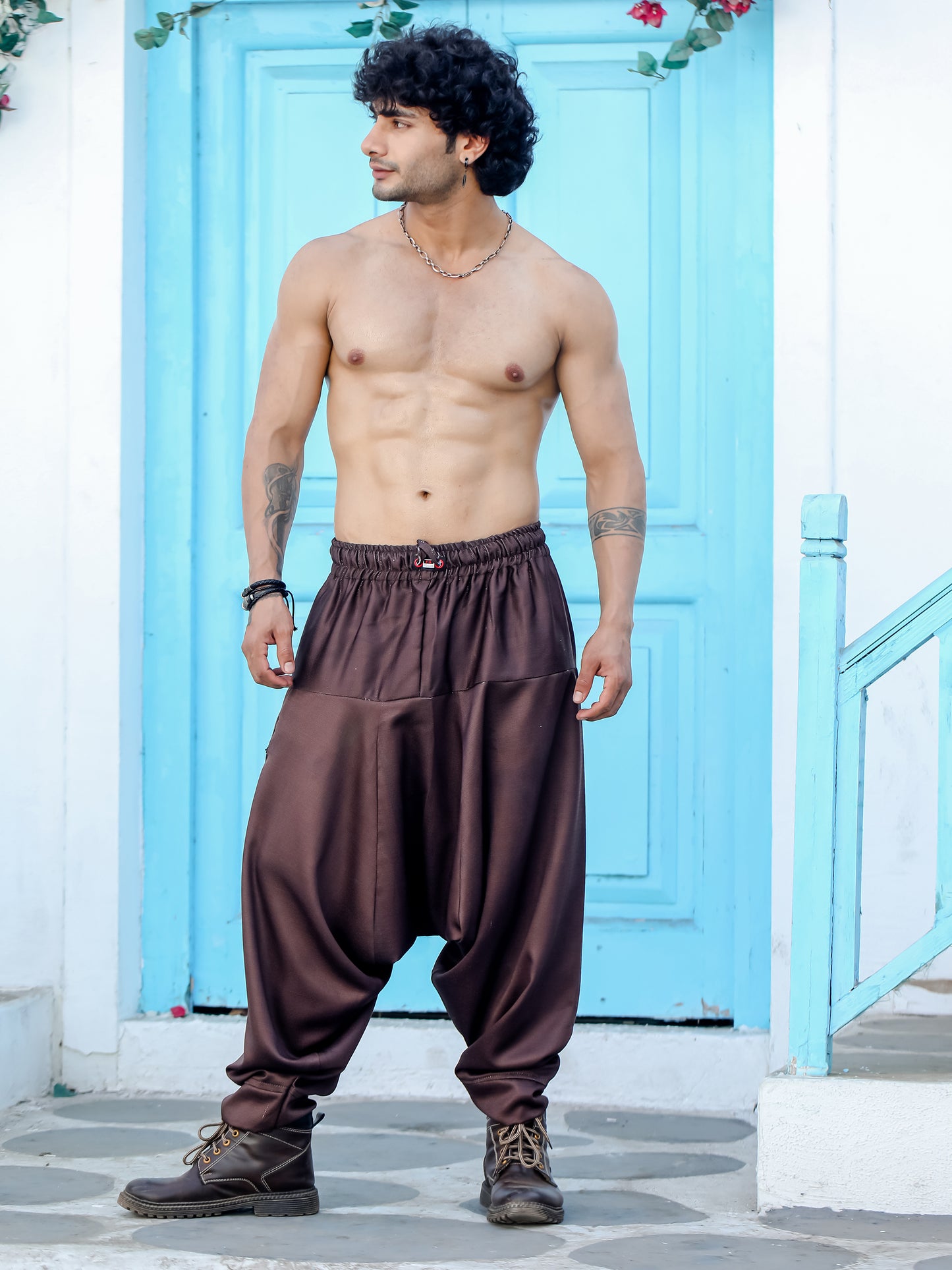 Men's Baggy Hammer Bohemian Hippy Harem Pants For Dance Travel Yoga