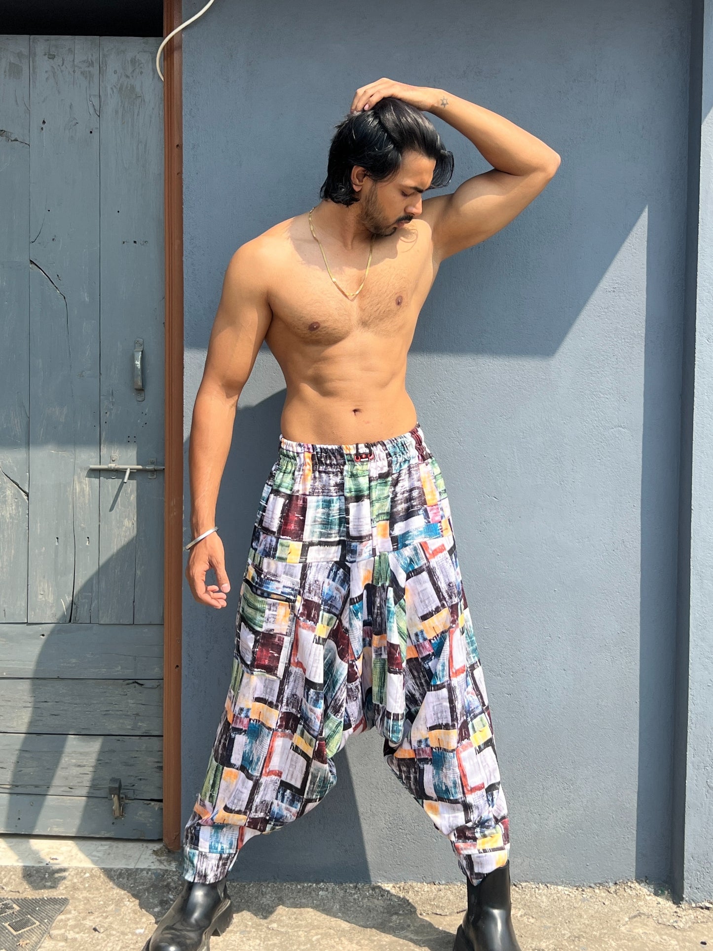 Men's Geometric print Harem Pant For Yoga Dance Travel Track