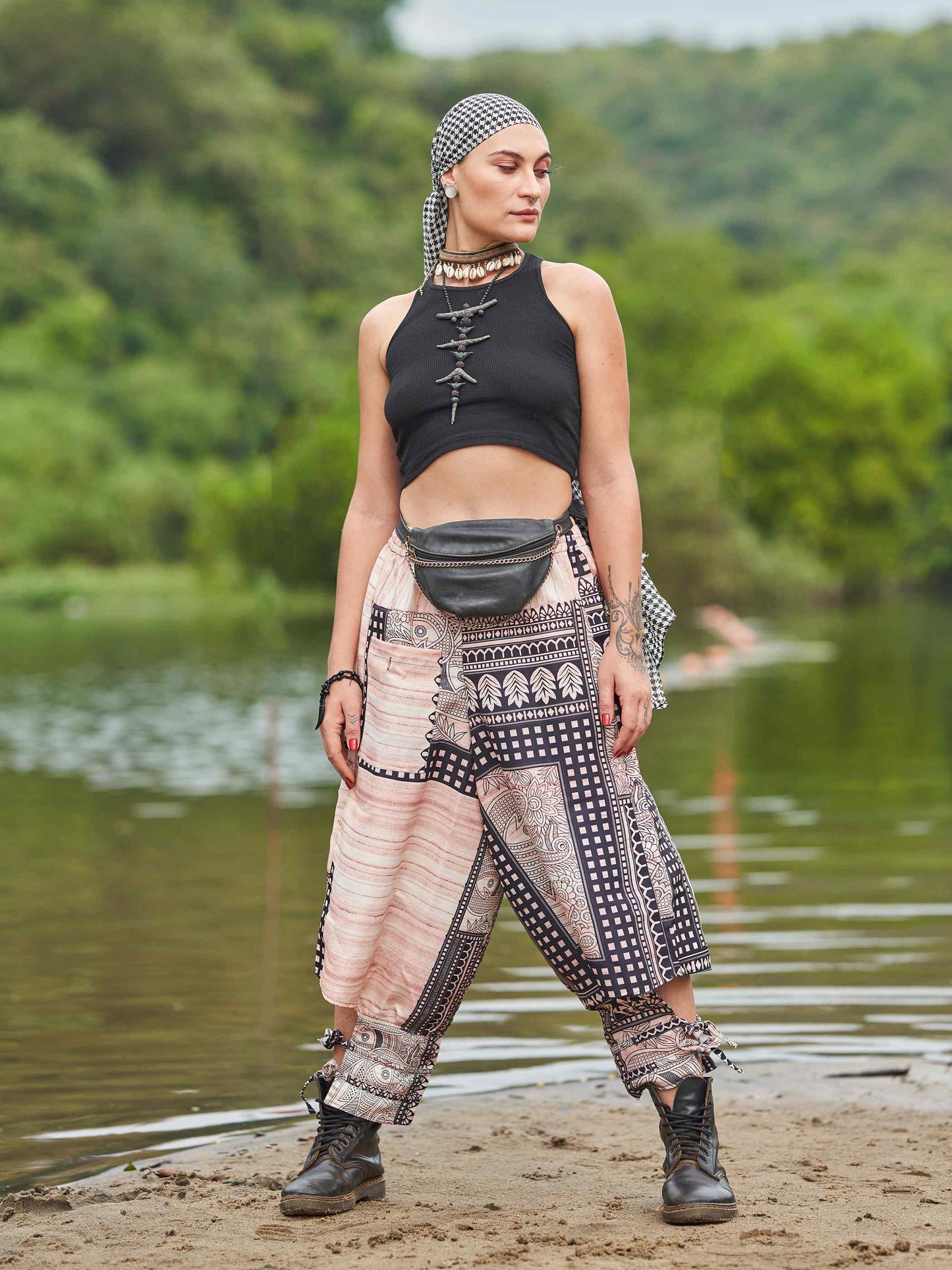 Buy Women's Artistic Tribal Harem Pants for Travel Dance Yoga