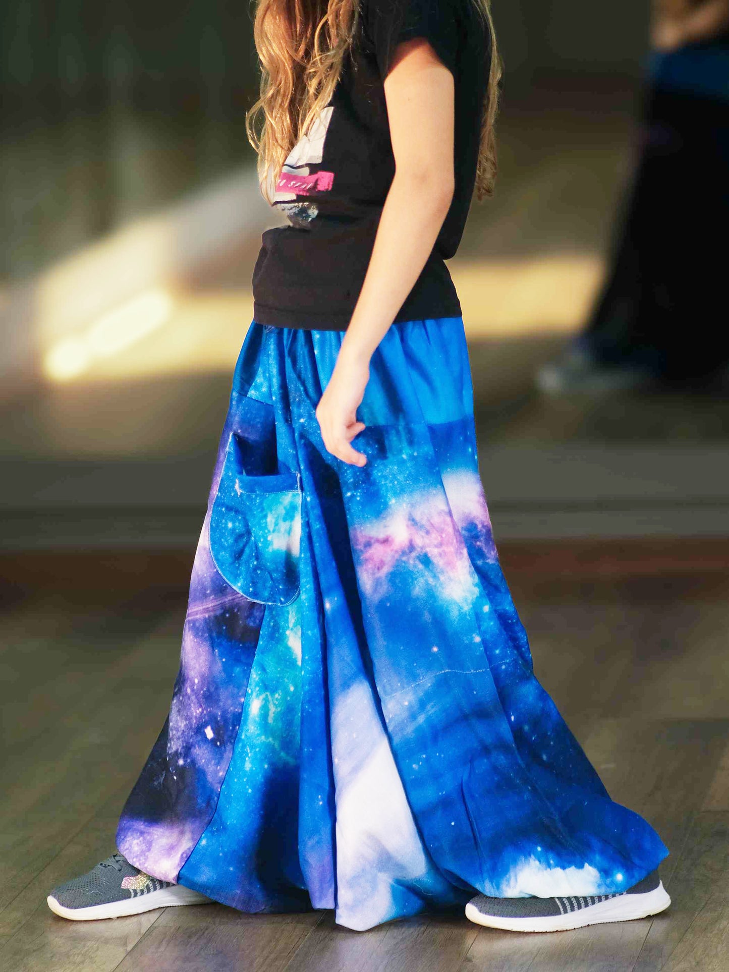 Girl's Kids Galaxy Print Alibaba Baggy Harem Pants For Dance