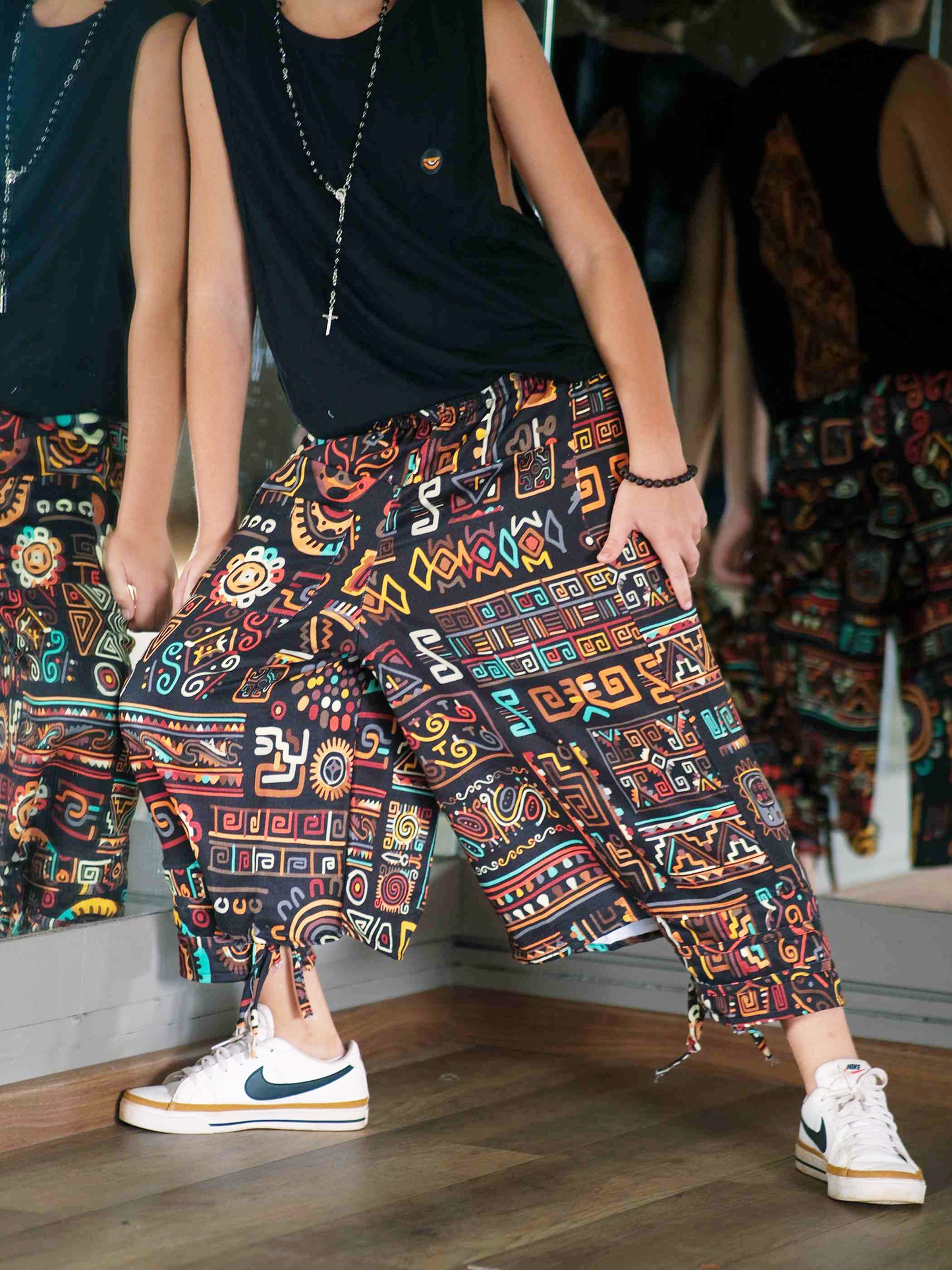 Boy's Kids Abstract Print Harem Pants For Dance