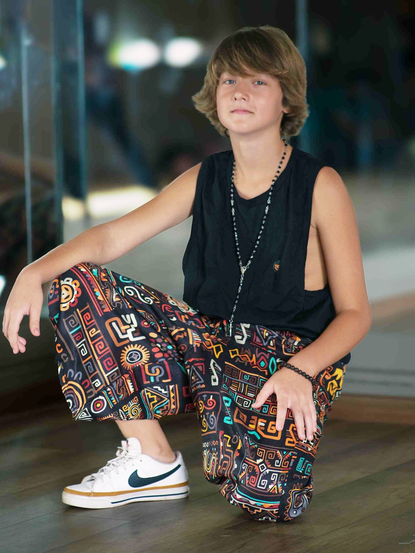 Boy's Kids Abstract Print Harem Pants For Dance