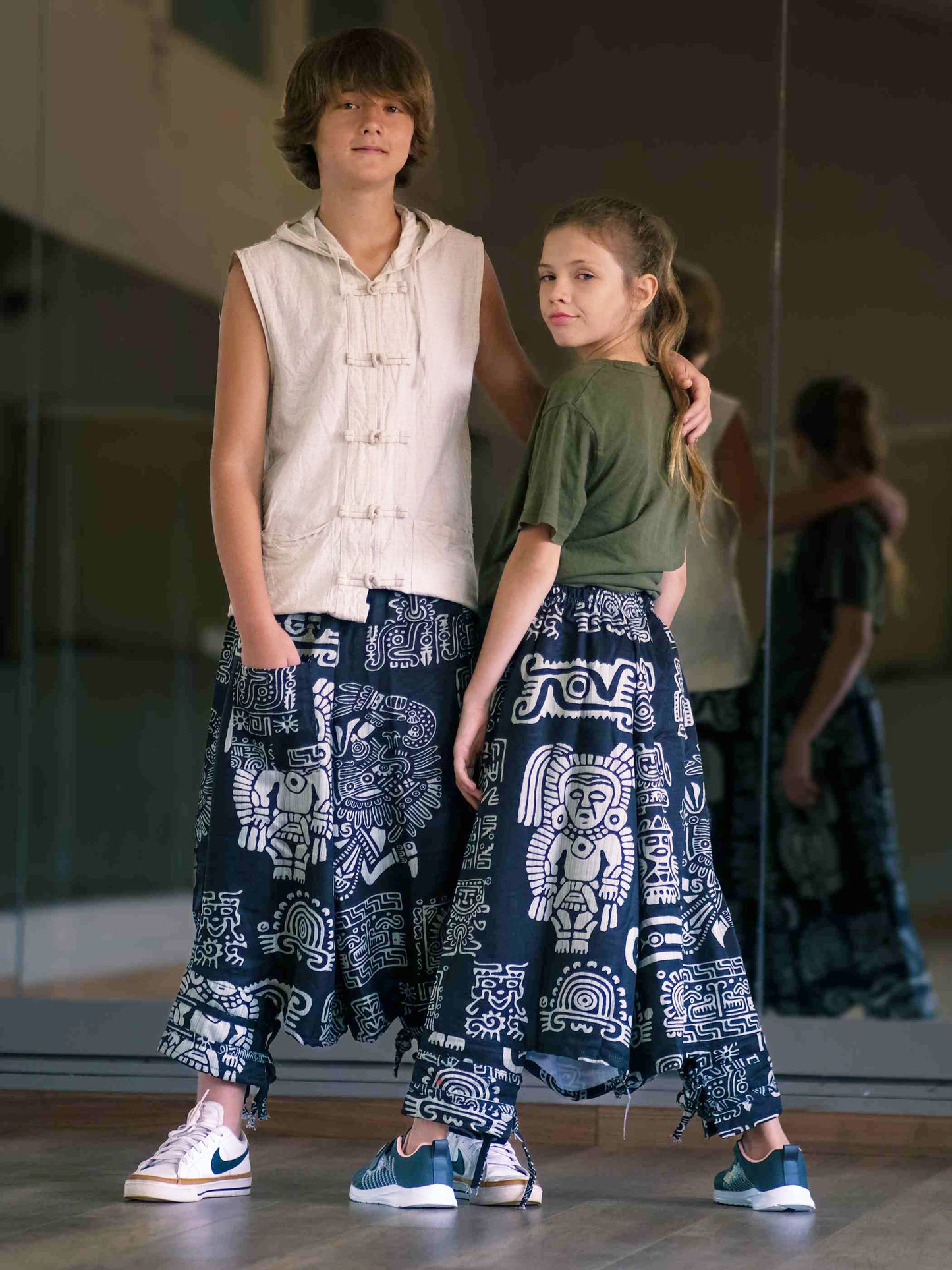 Girl's Kids Tribal Print Baggy Harem Pants For Dance