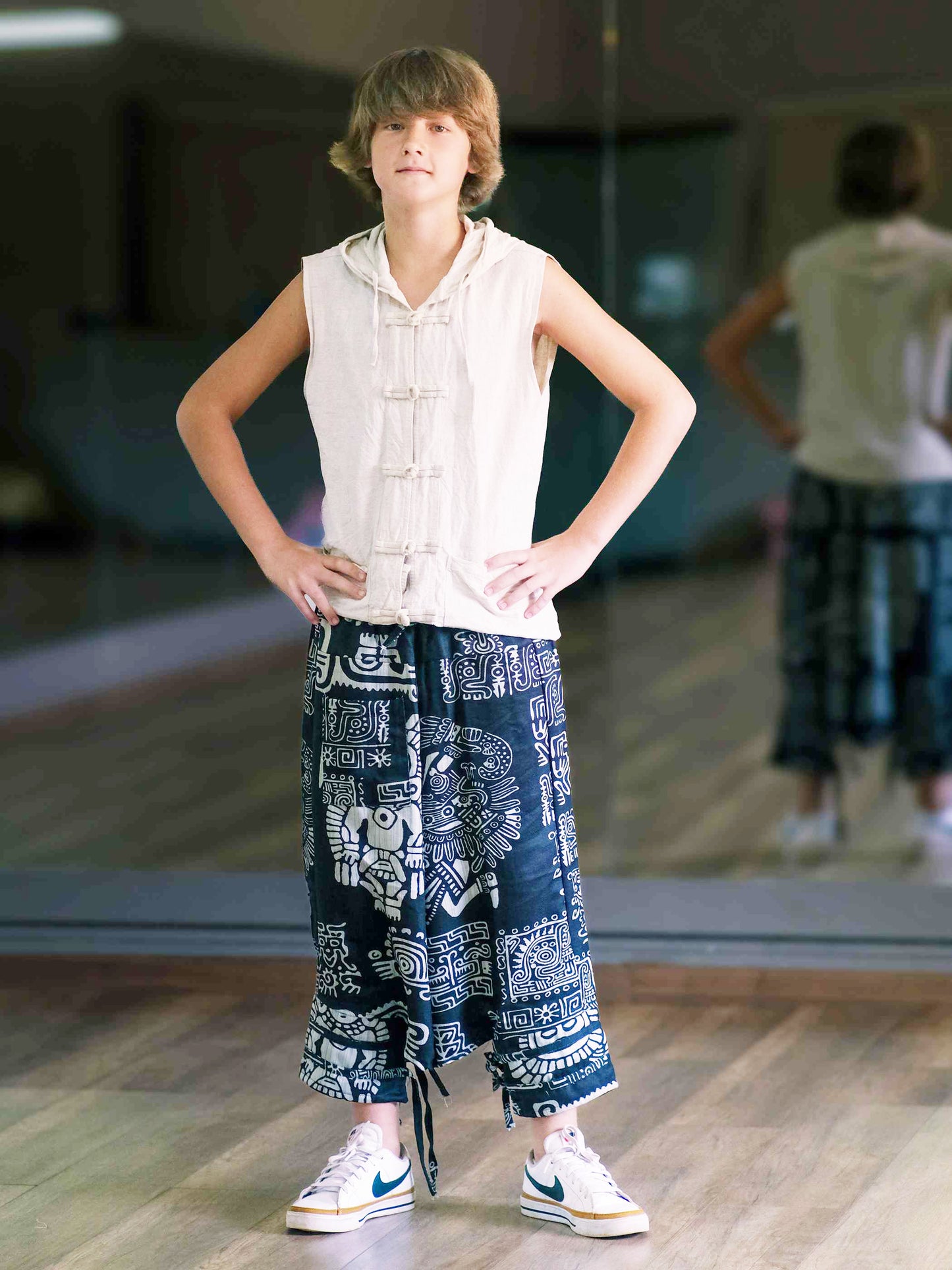 Boy's Kids Tribal Print Baggy Harem Pants For Dance