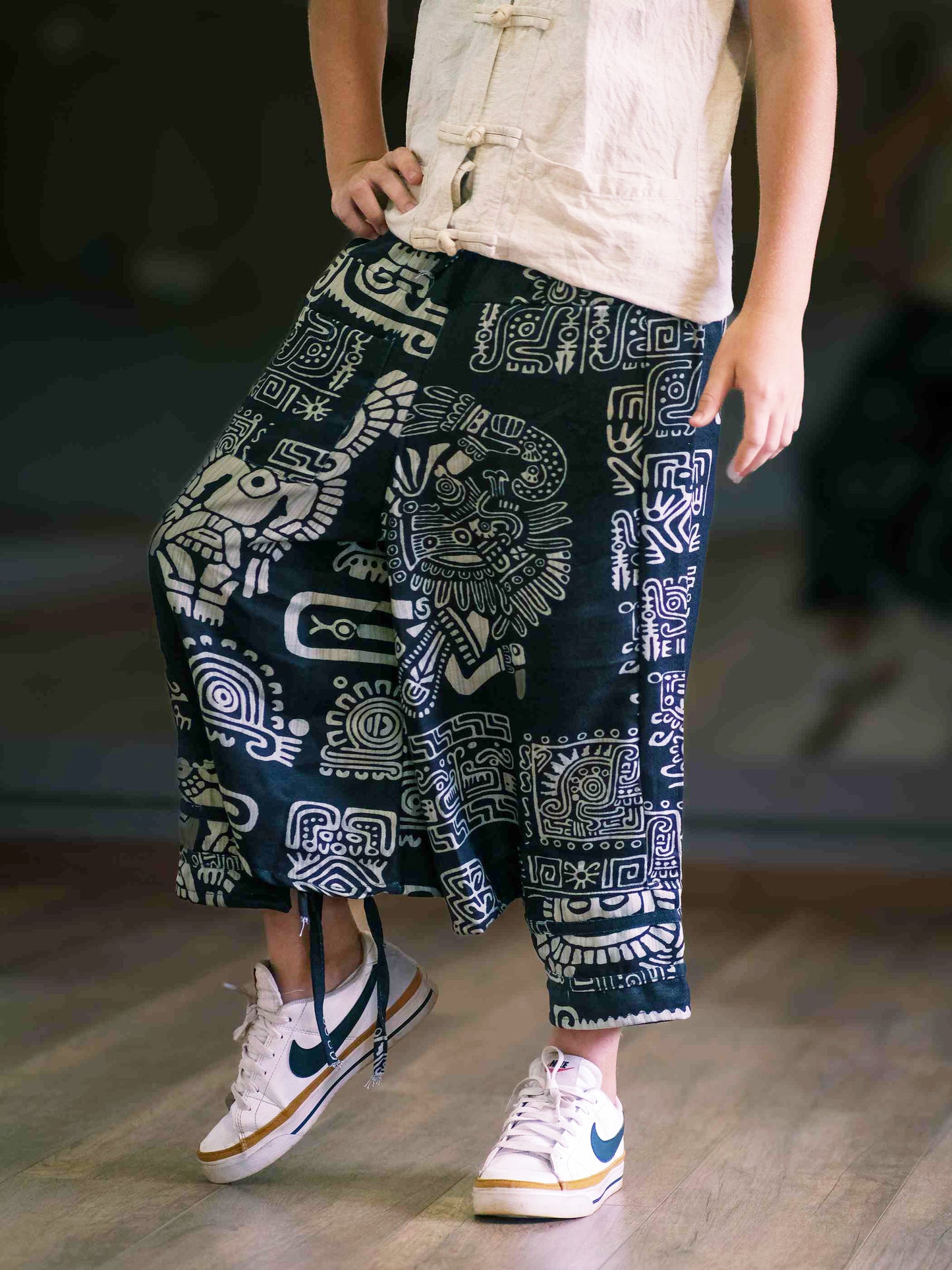Boy's Kids Tribal Print Baggy Harem Pants For Dance