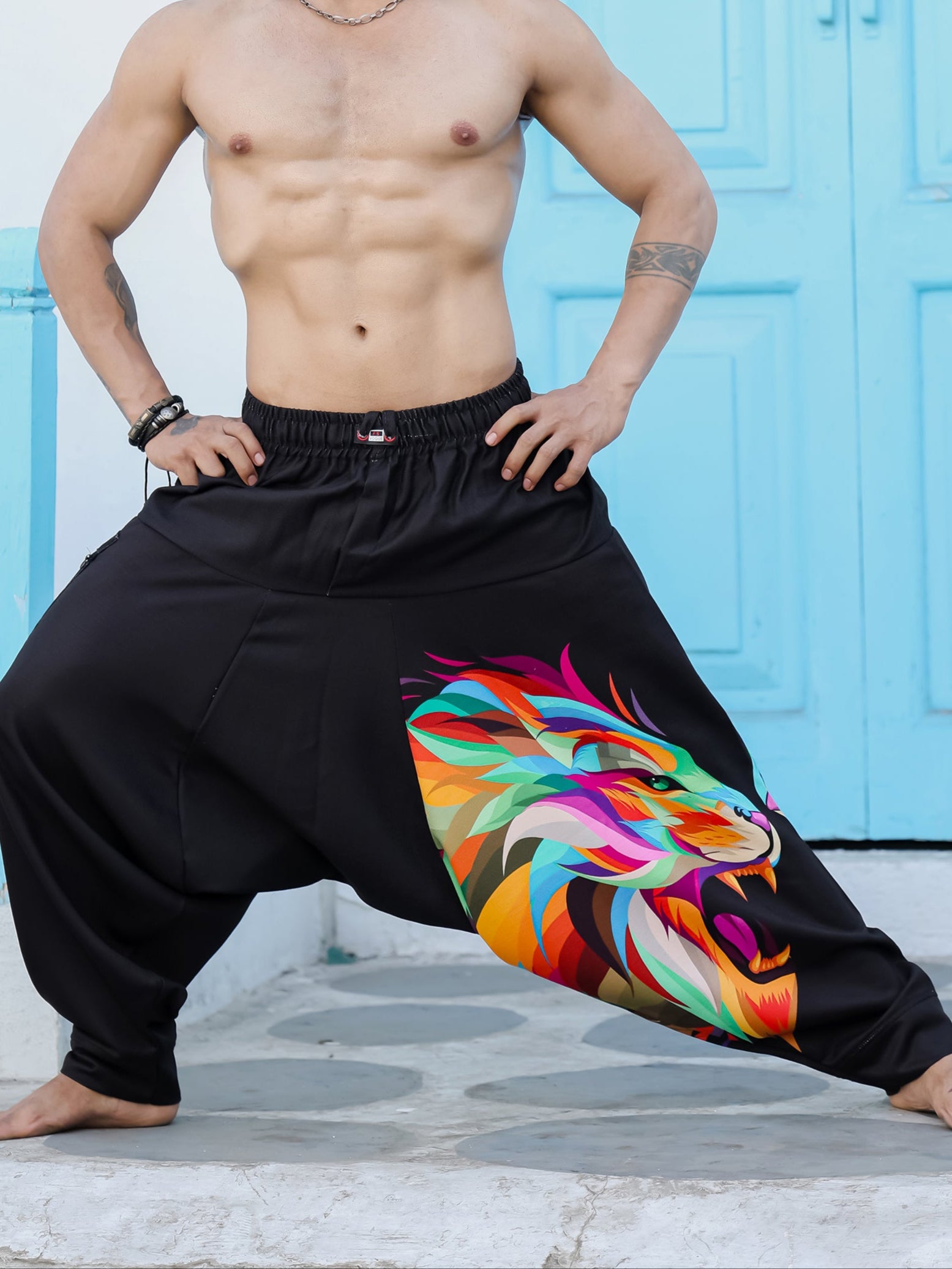 Baggy Mens Yoga Clothing Mens Drawstring Linen Baggy Yoga Pants Loose Casual Straight Beach