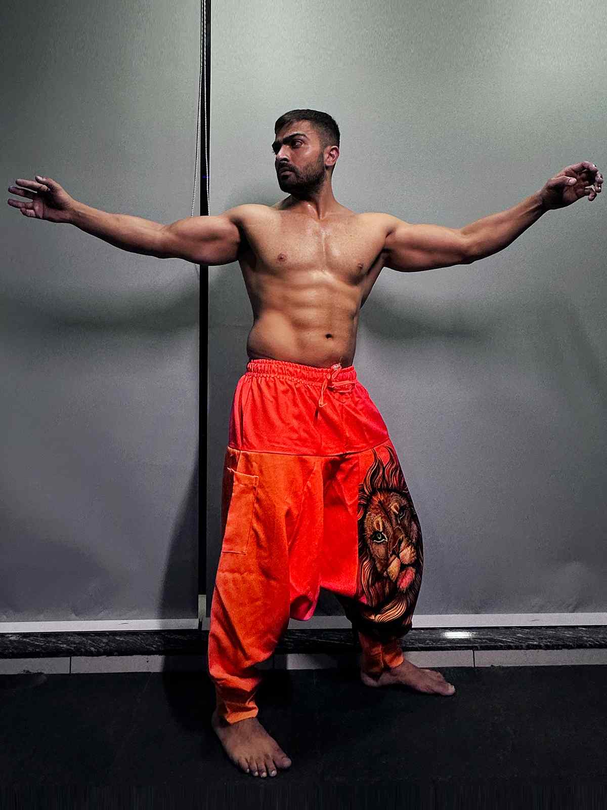 Buy Men's Boho Lion Genie Pants Bohemian Hippy Harem Pants For Fitness Yoga