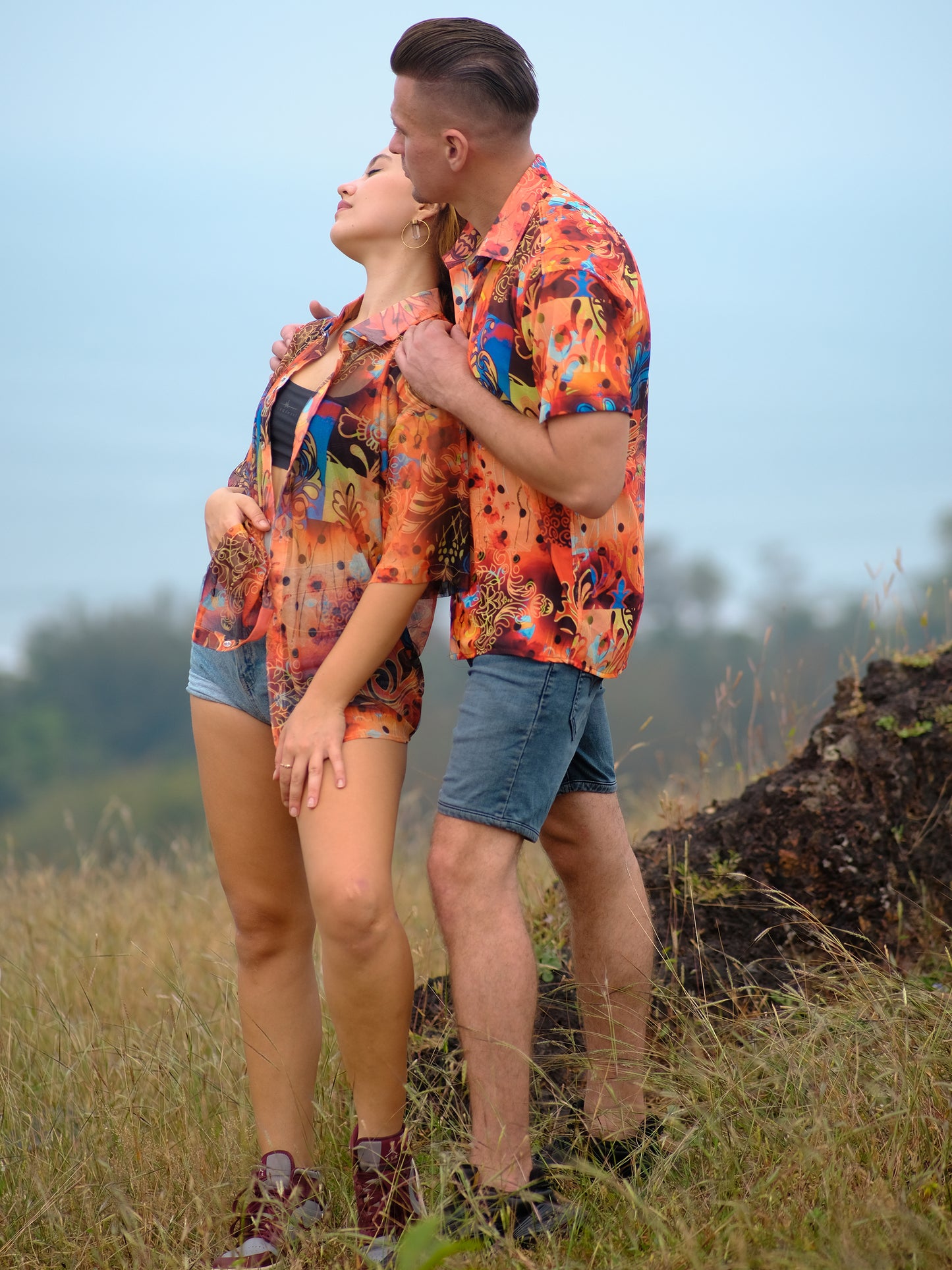 Buy Men's Artistic Printed Travel Pool Shirt