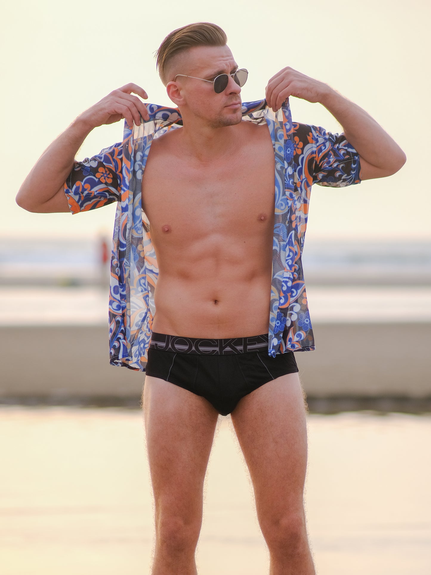 Buy Men's Floral Odyssey Oversized Floral Net Shirt