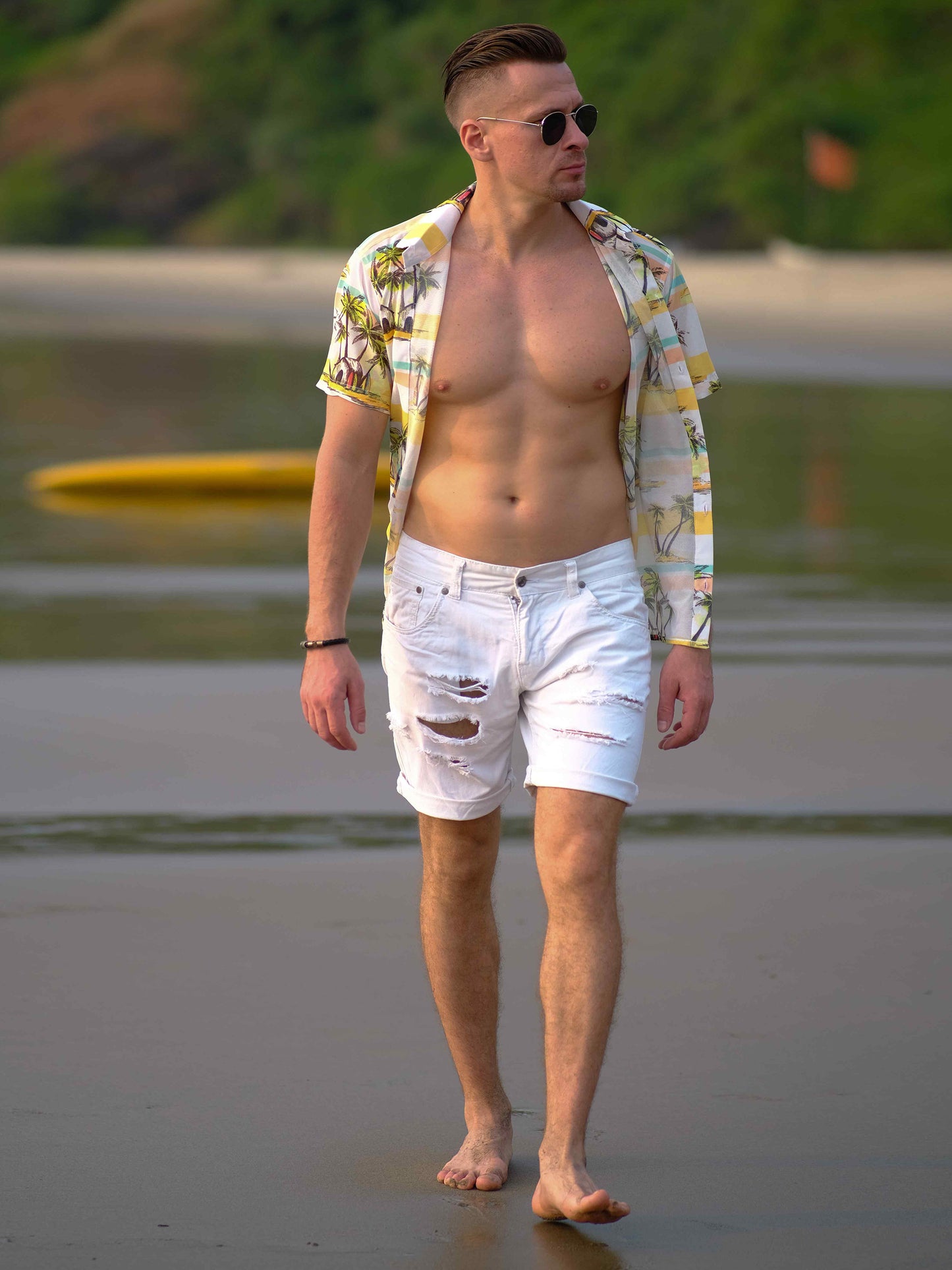 Men's Seaside Bliss Coastal Net Travel Shirt