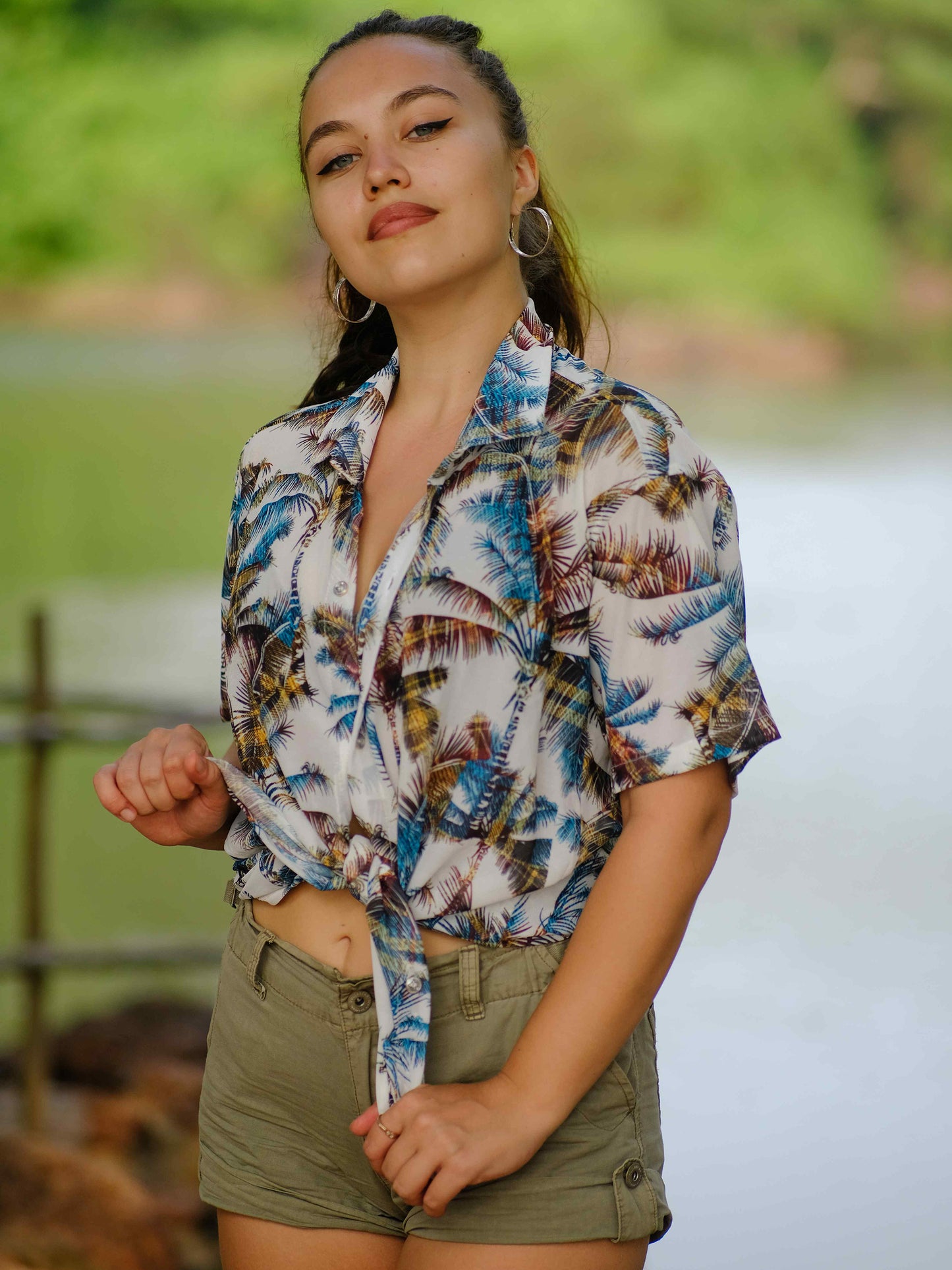 Women's Seaside Symphony Travel Oversize Net Shirt