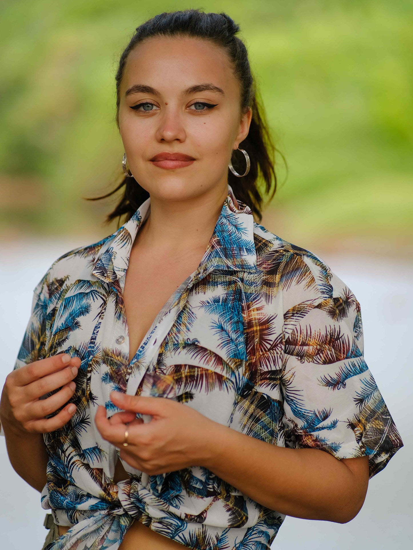 Women's Seaside Symphony Travel Oversize Net Shirt