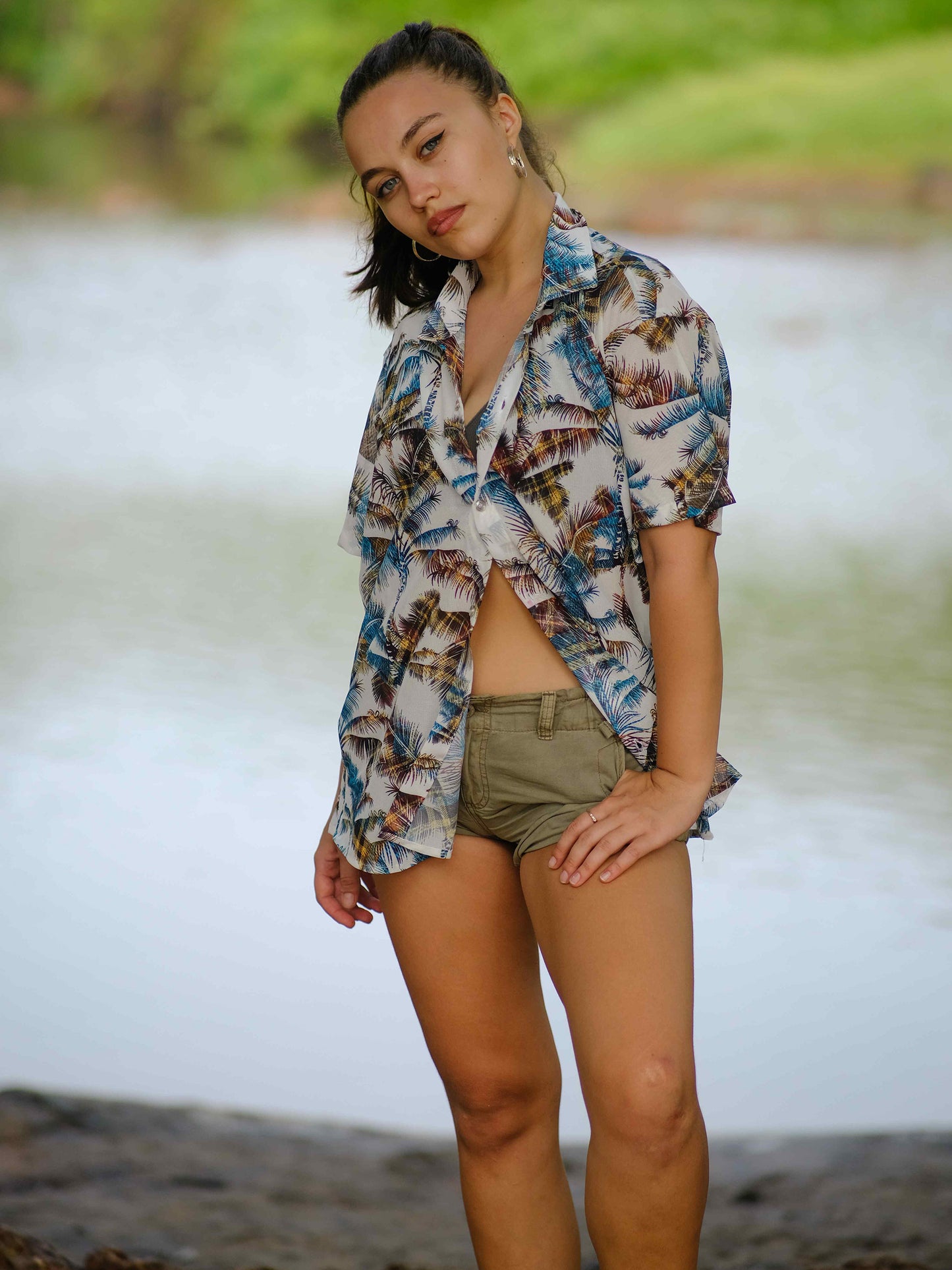 Women's Seaside Symphony Travel Oversize Net Shirt