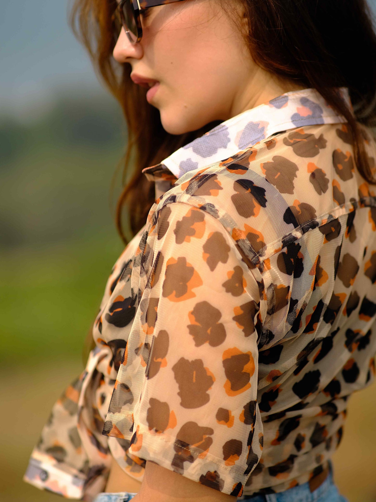 Women's Leopard Cheetah Print Travel Shirt